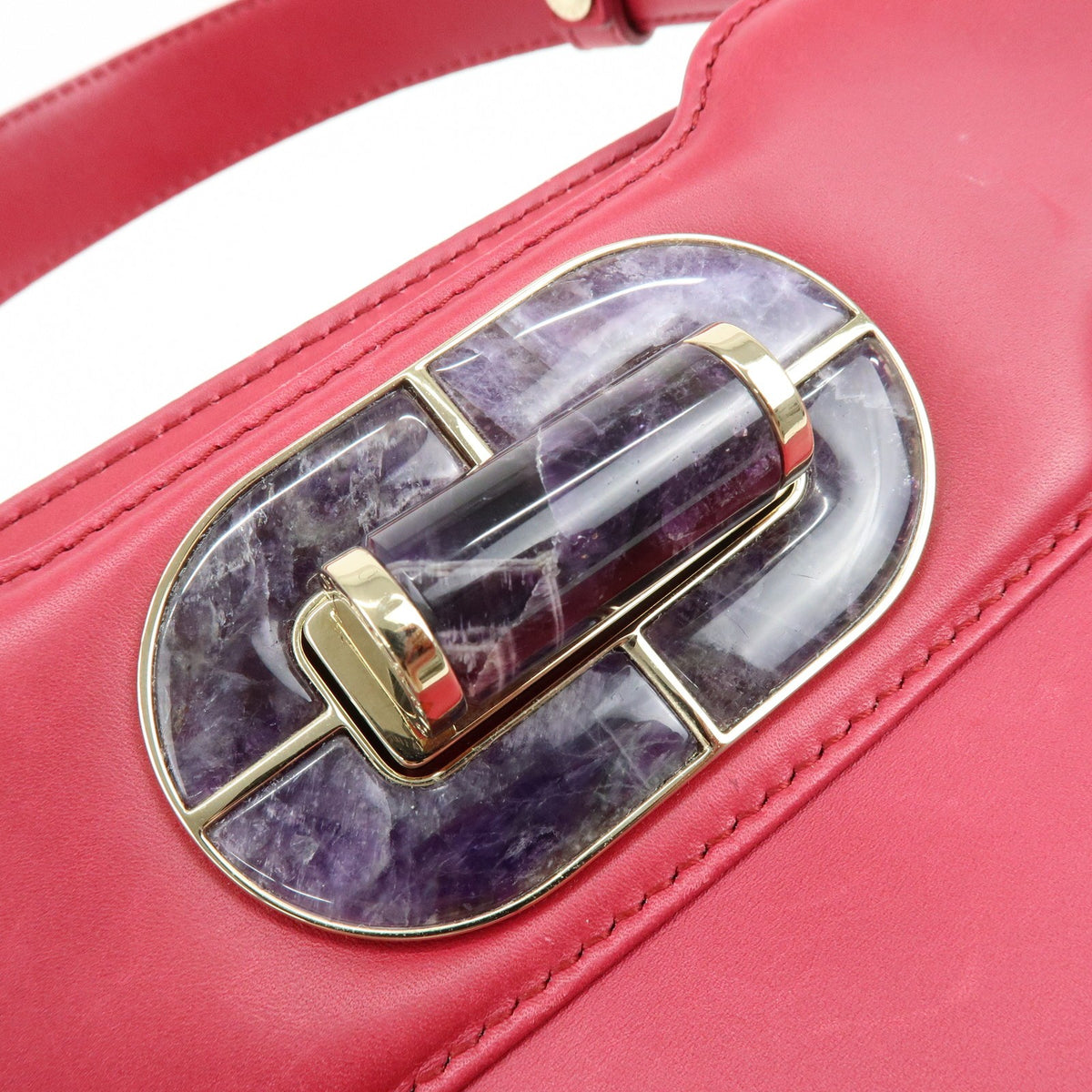 Bvlgari Isabella Rossellini Leather Pink Leather Handbag (Pre-Owned)