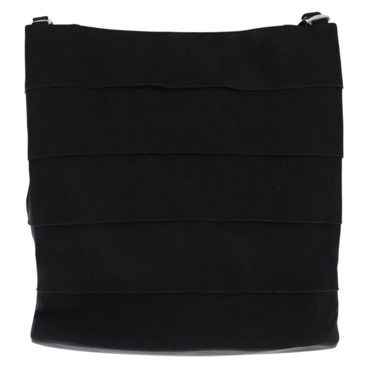 Salvatore Ferragamo Vala Canvas Black Canvas Shoulder Bag Bag (Pre-Owned)