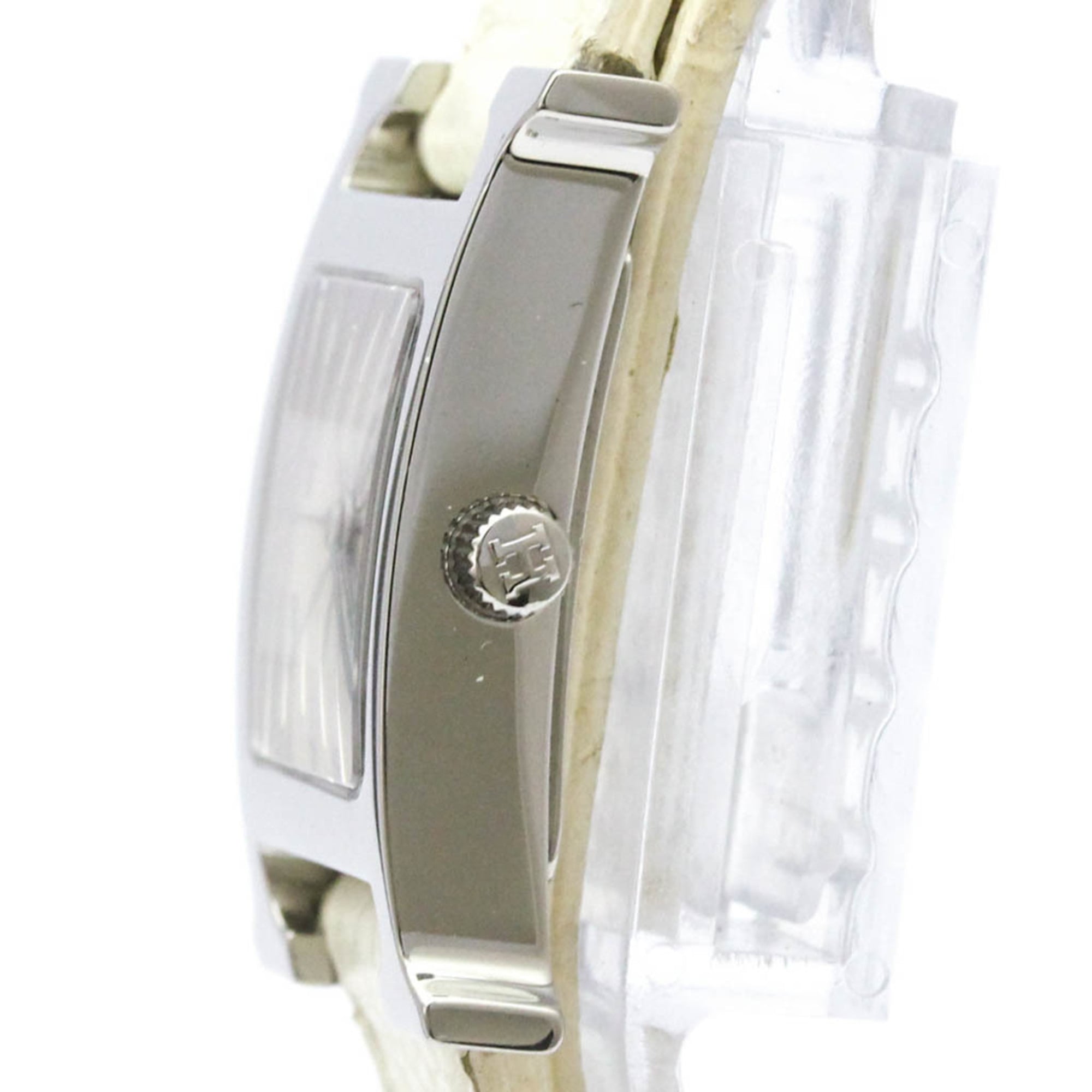 Hermes Heure H Double Tour Quartz Stainless Steel And Leather Watch (Pre-Owned)
