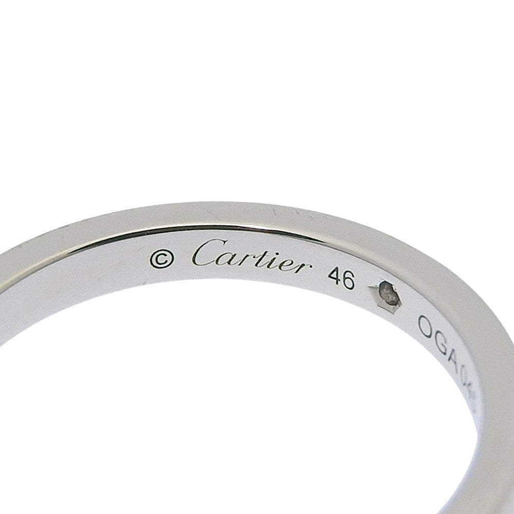 Cartier C De Cartier Wedding Band Platinum With Diamond Silver Platinum Ring Jewelry (Pre-Owned)