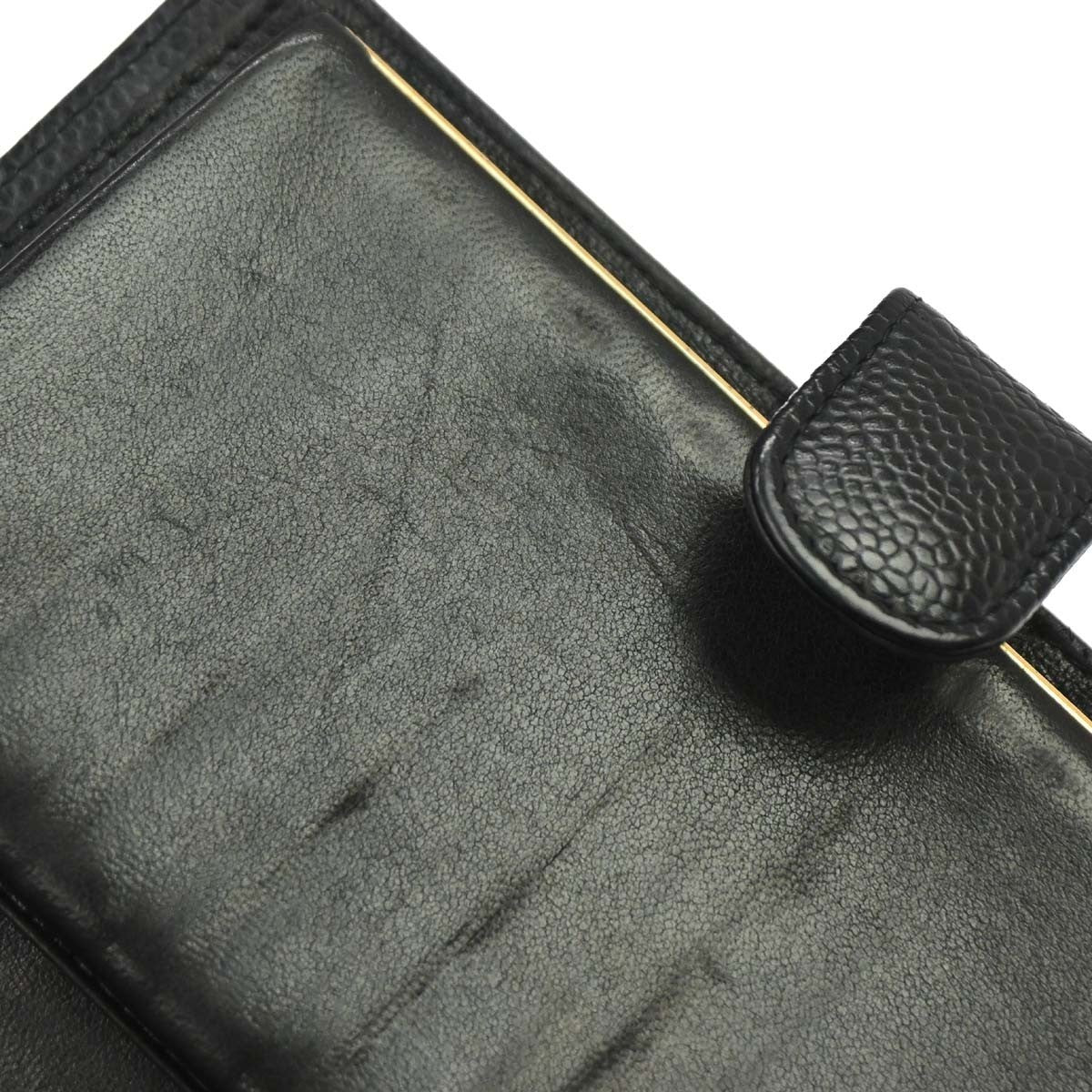 Chanel Timeless Cc French Caviar Black Leather Wallets Accessory (Pre-Owned)