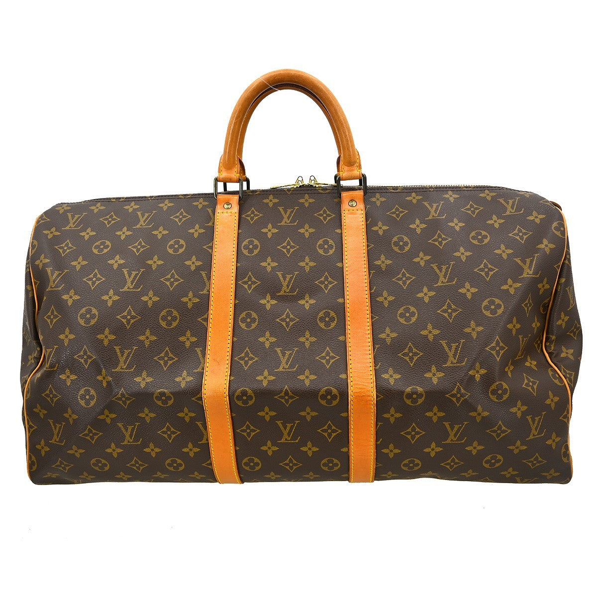 Louis Vuitton Keepall Monogram Brown Canvas Travel Bag Bag (Pre-Owned)