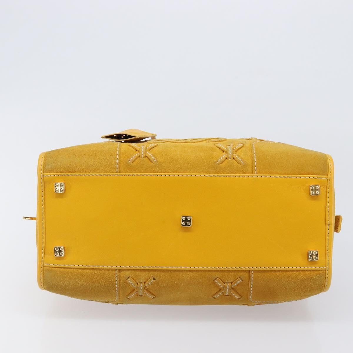 Loewe Amazona Suede Yellow Suede Handbag (Pre-Owned)