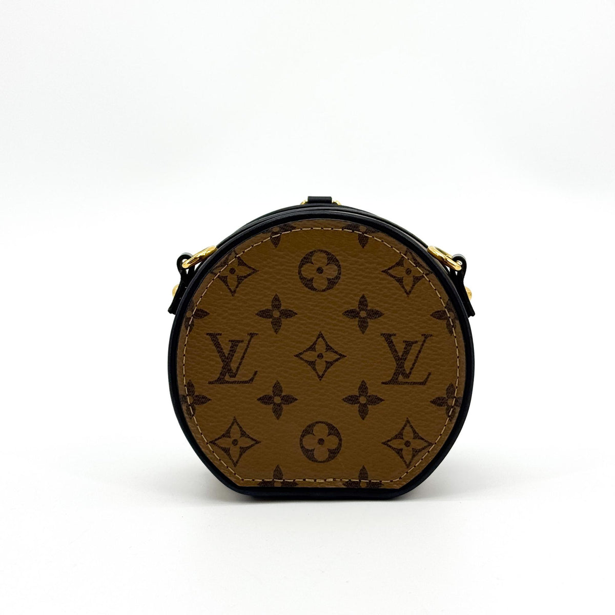 Louis Vuitton Mini Boite Chapeau Reverse Monogram Canvas Brown Canvas Handbag (Pre-Owned)