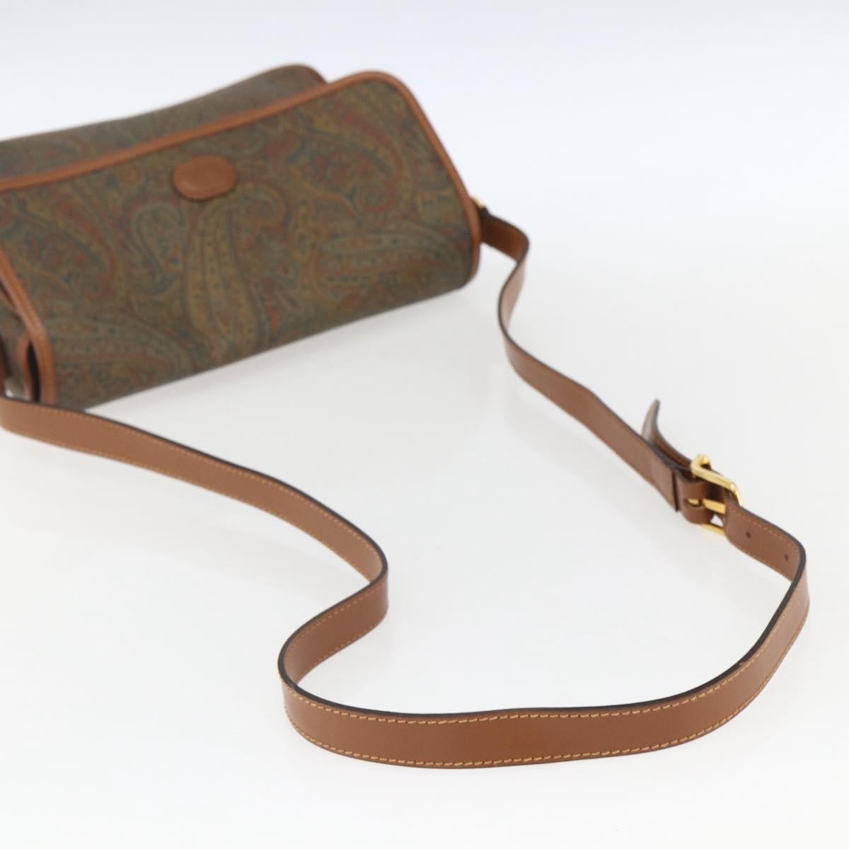 Valentino Garavani Vintage Canvas And Leather Brown Canvas Shoulder Bag Bag (Pre-Owned)