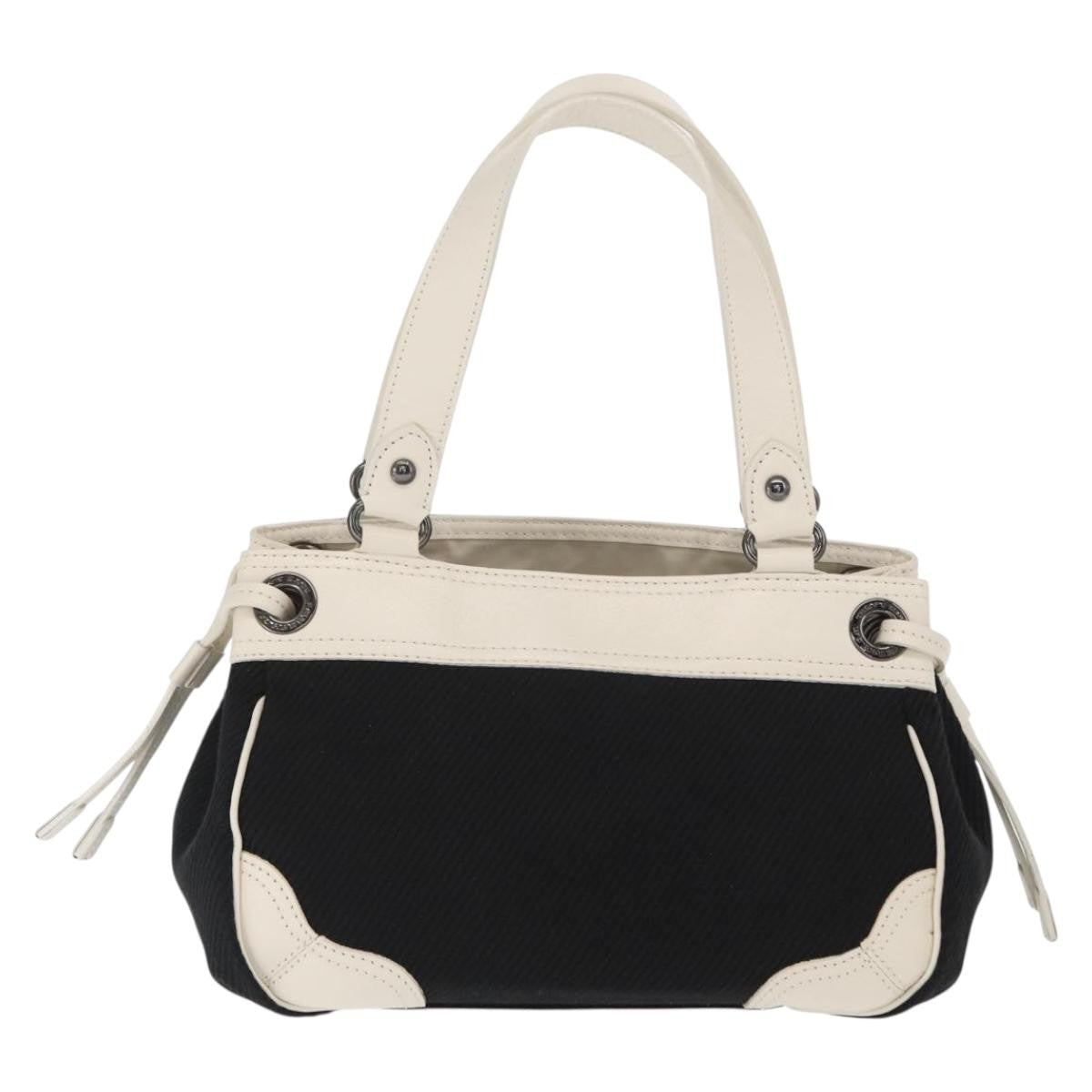 Burberry Vintage Canvas Black Canvas Handbag (Pre-Owned)