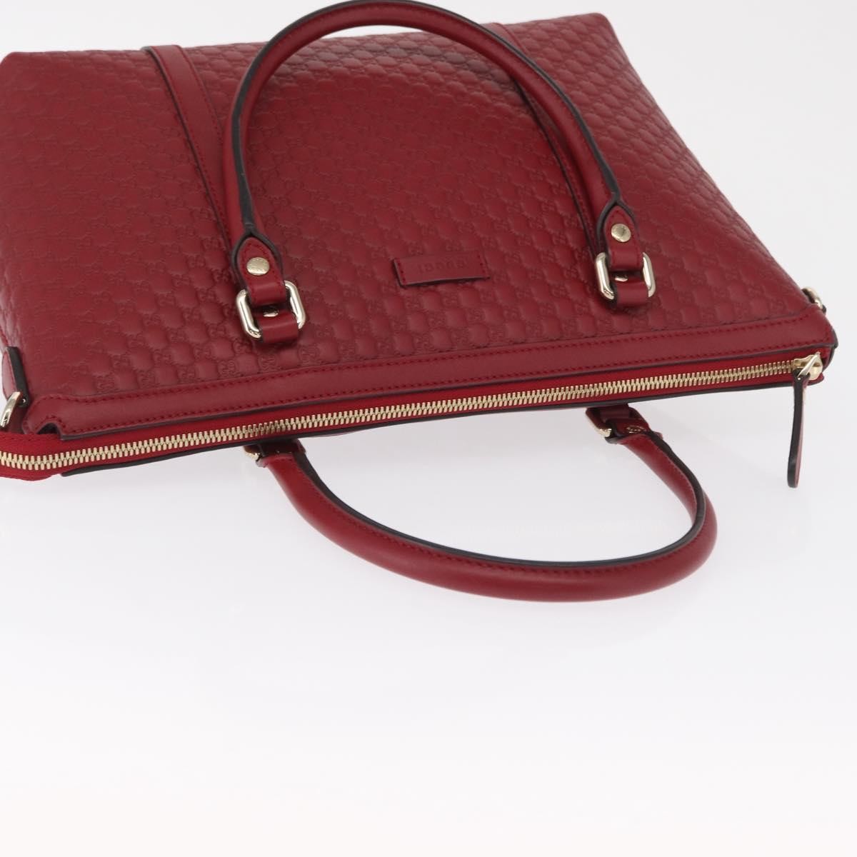 Gucci Margaux Microguccissima Leather Red Leather Tote Bag Bag (Pre-Owned)
