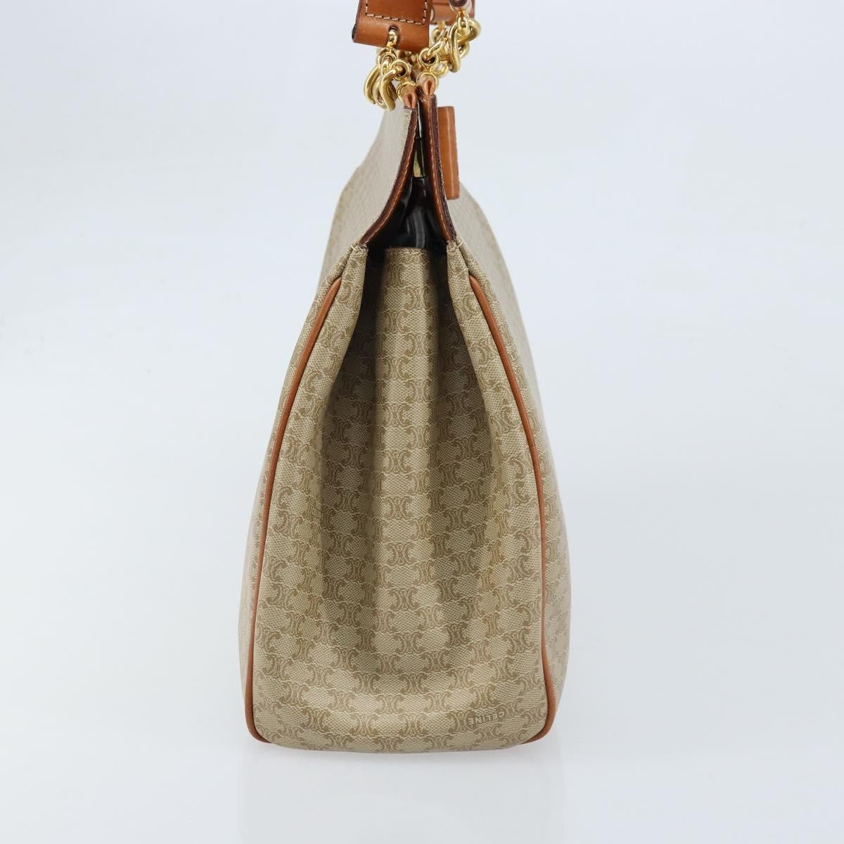 Celine Vintage Macadam Shopper Coated Canvas Beige Canvas Tote Bag Bag (Pre-Owned)