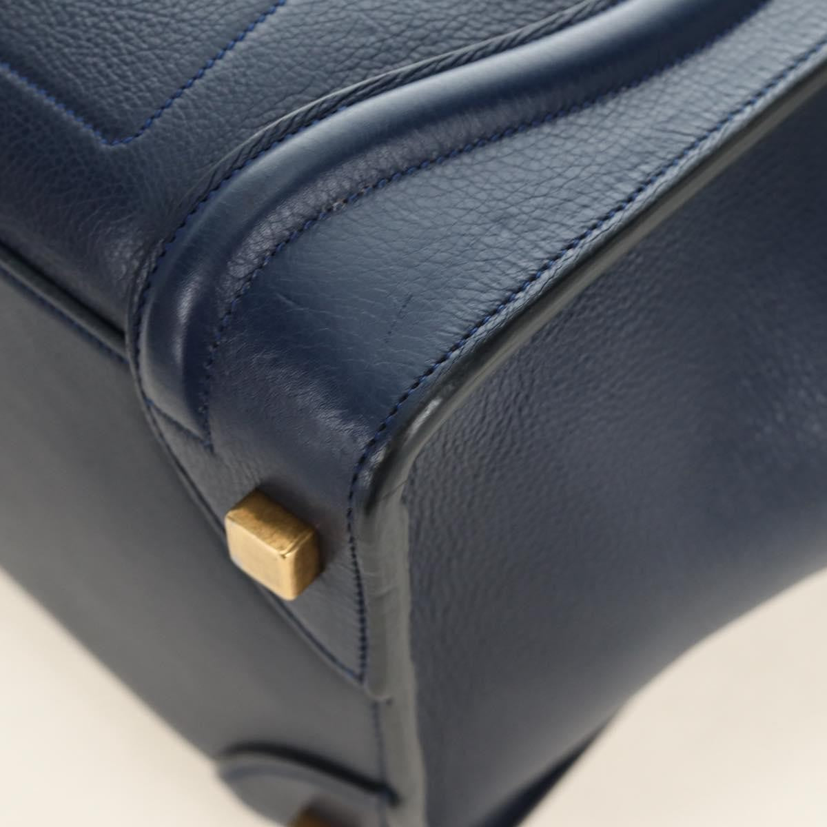 Celine Luggage Smooth Leather Navy Leather Tote Bag Bag (Pre-Owned)