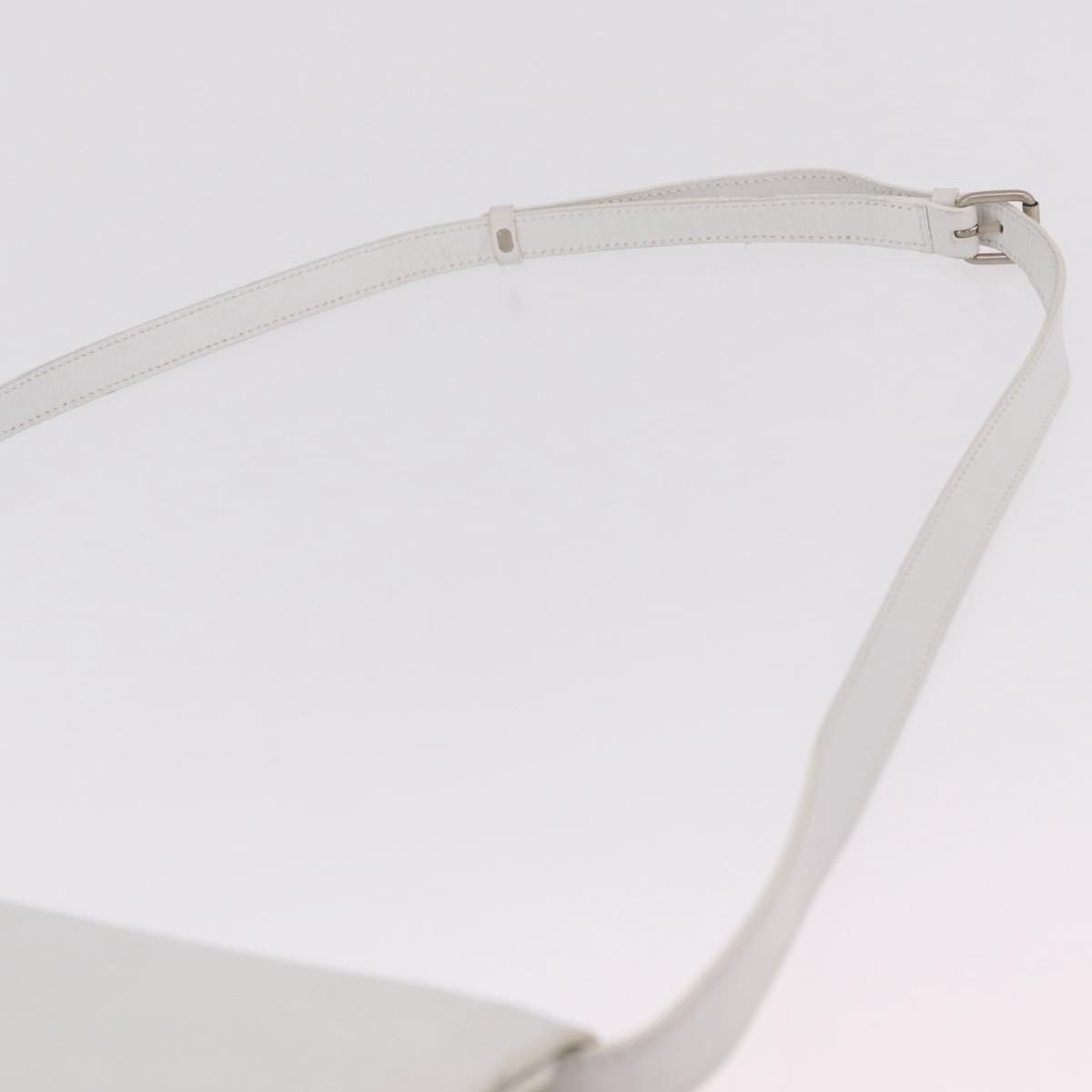 Celine Vintage Circle Logo Leather White Leather Crossbody Bag Bag (Pre-Owned)