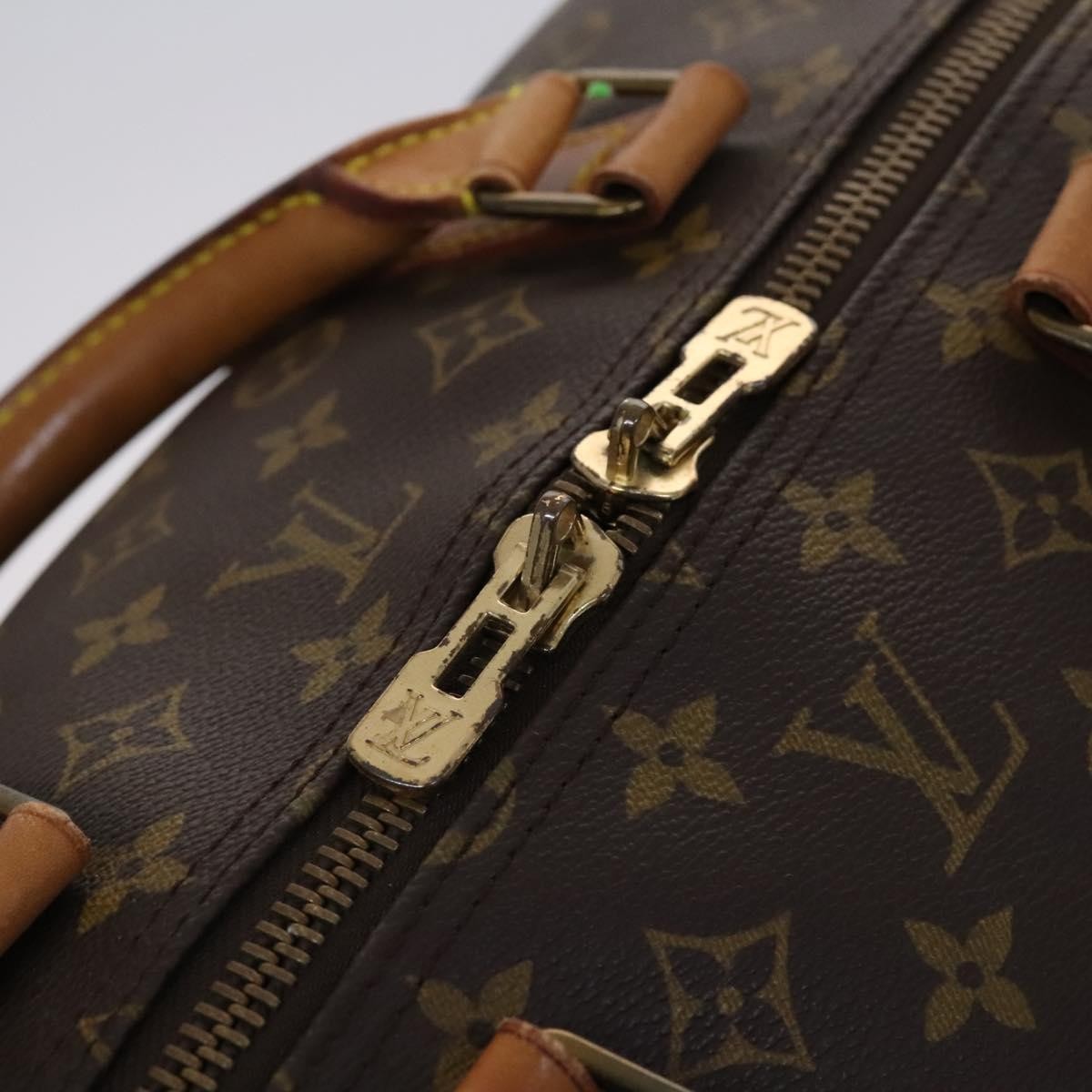 Louis Vuitton Keepall Bandouliere Monogram Canvas Brown Canvas Travel Bag Bag (Pre-Owned)