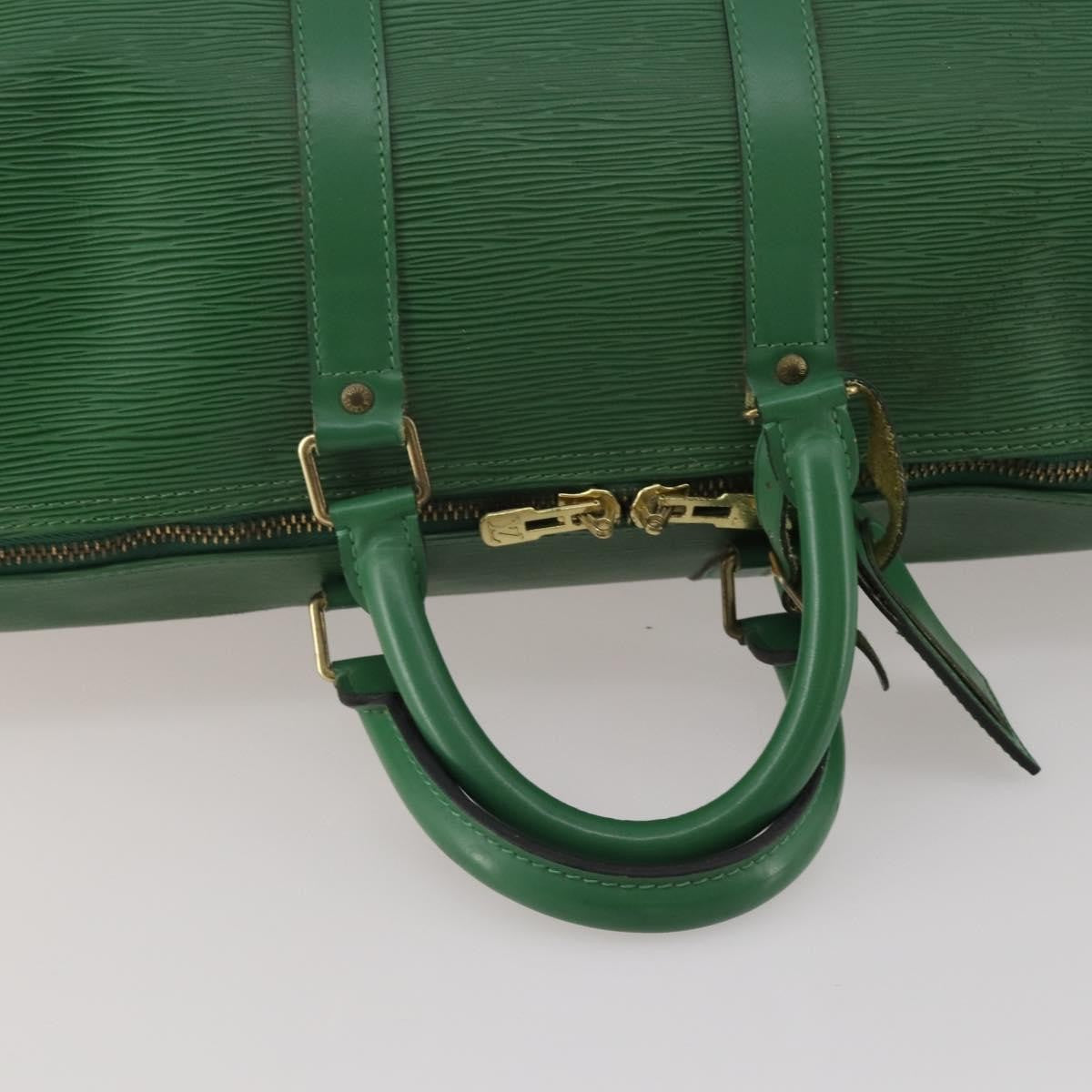 Louis Vuitton Keepall Epi Leather Green Leather Travel Bag Bag (Pre-Owned)