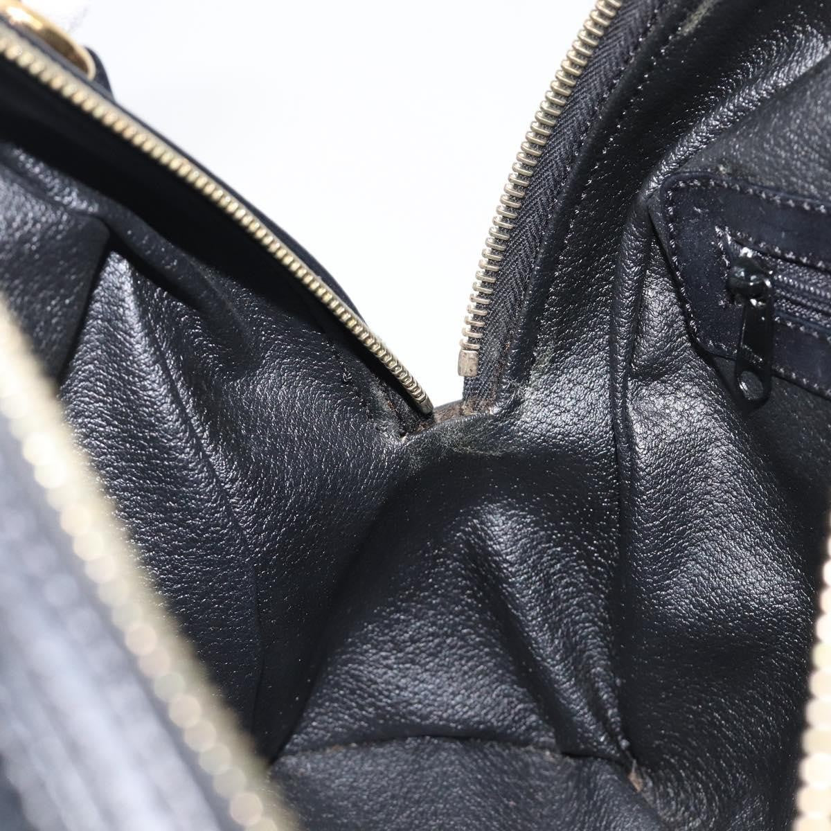 Celine Top Handle Leather Black Pvc Handbag (Pre-Owned)