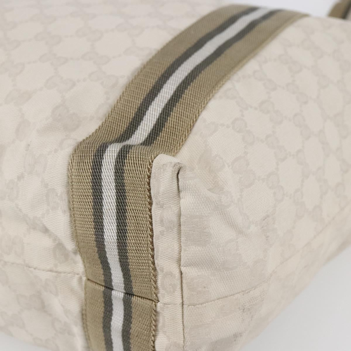 Gucci Original Web Gg Canvas Beige Canvas Tote Bag Bag (Pre-Owned)
