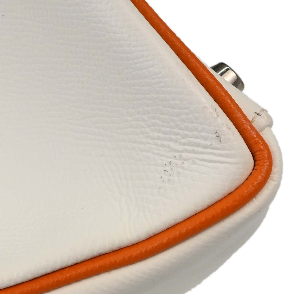 Hermes Kelly Sellier Epsom White Leather Handbag (Pre-Owned)