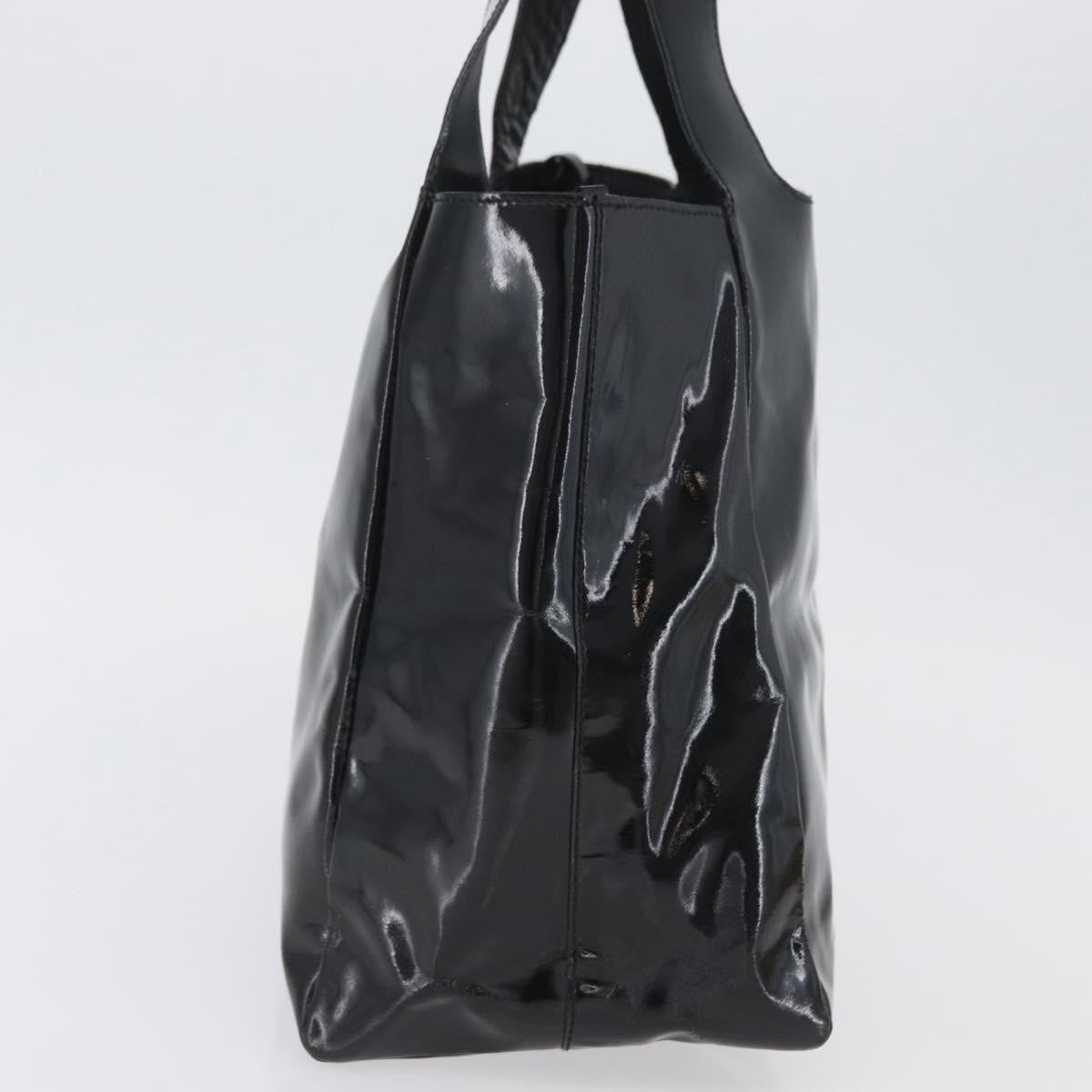 Prada Vintage Patent Leather Black Patent_Leather Handbag (Pre-Owned)
