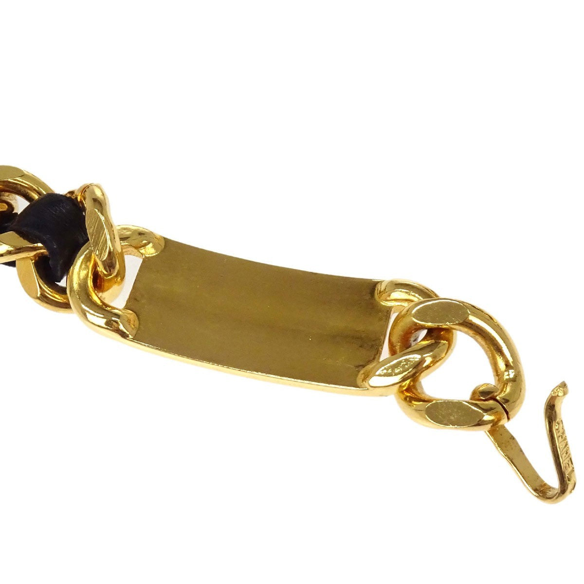 Chanel Cc Medallion Chain Belt Metal With Leather Gold Gold_Plated Belts Accessory (Pre-Owned)