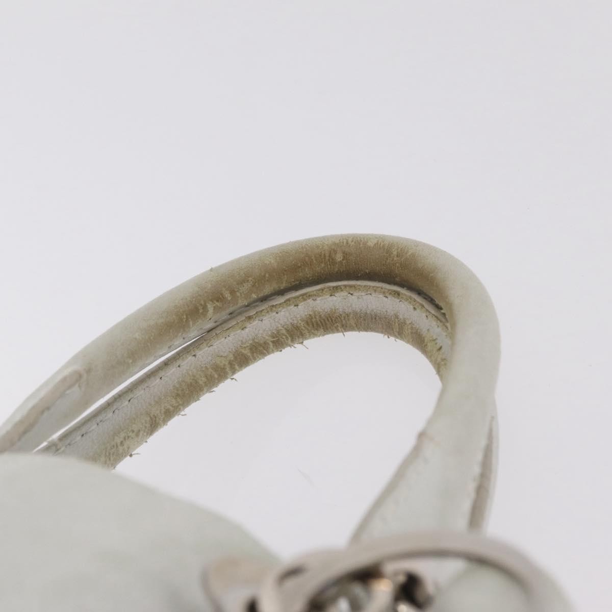 Christian Dior Lady Dior Cannage Quilt Calfskin White Leather Handbag (Pre-Owned)