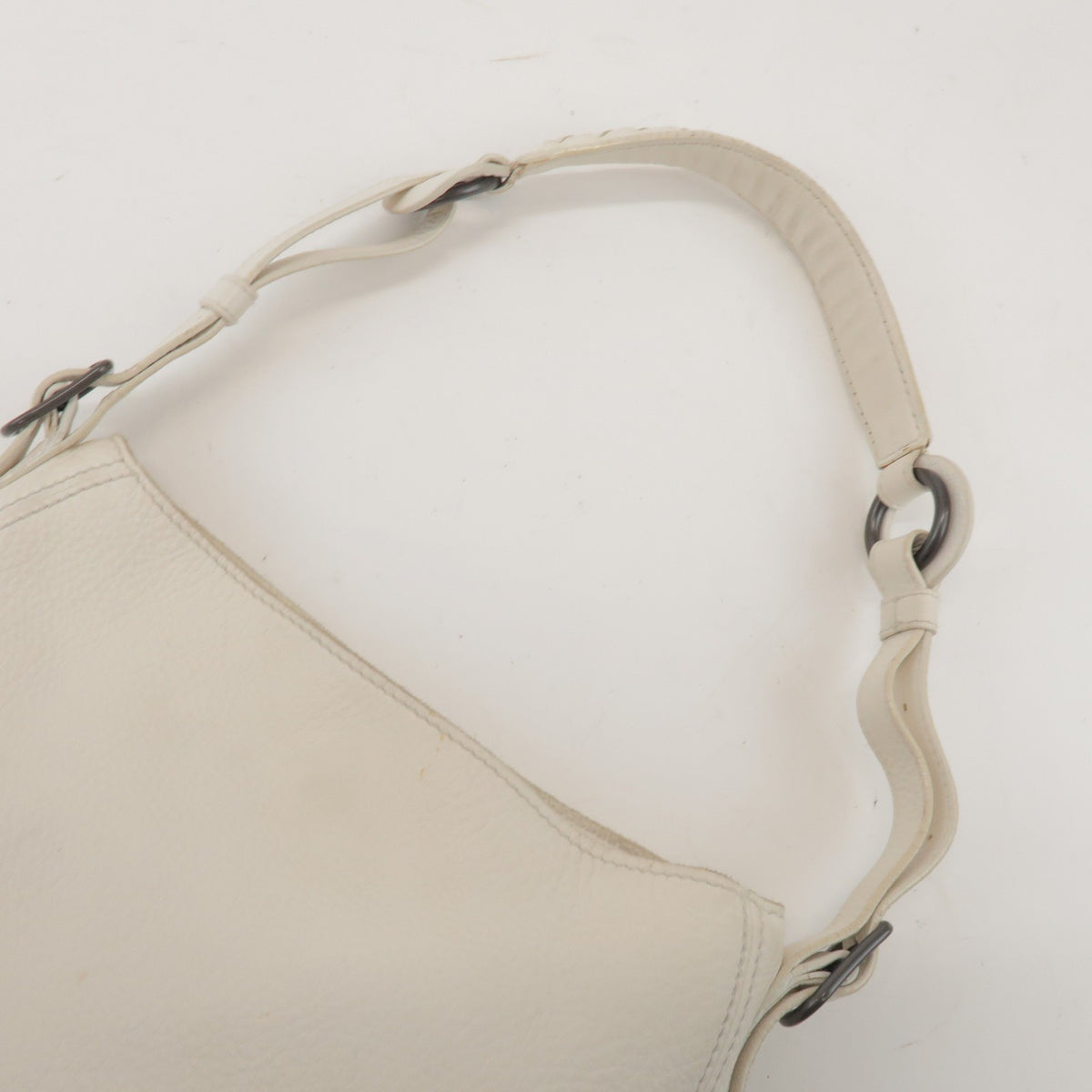 Bottega Veneta Shoulder Leather White Leather Shoulder Bag Bag (Pre-Owned)