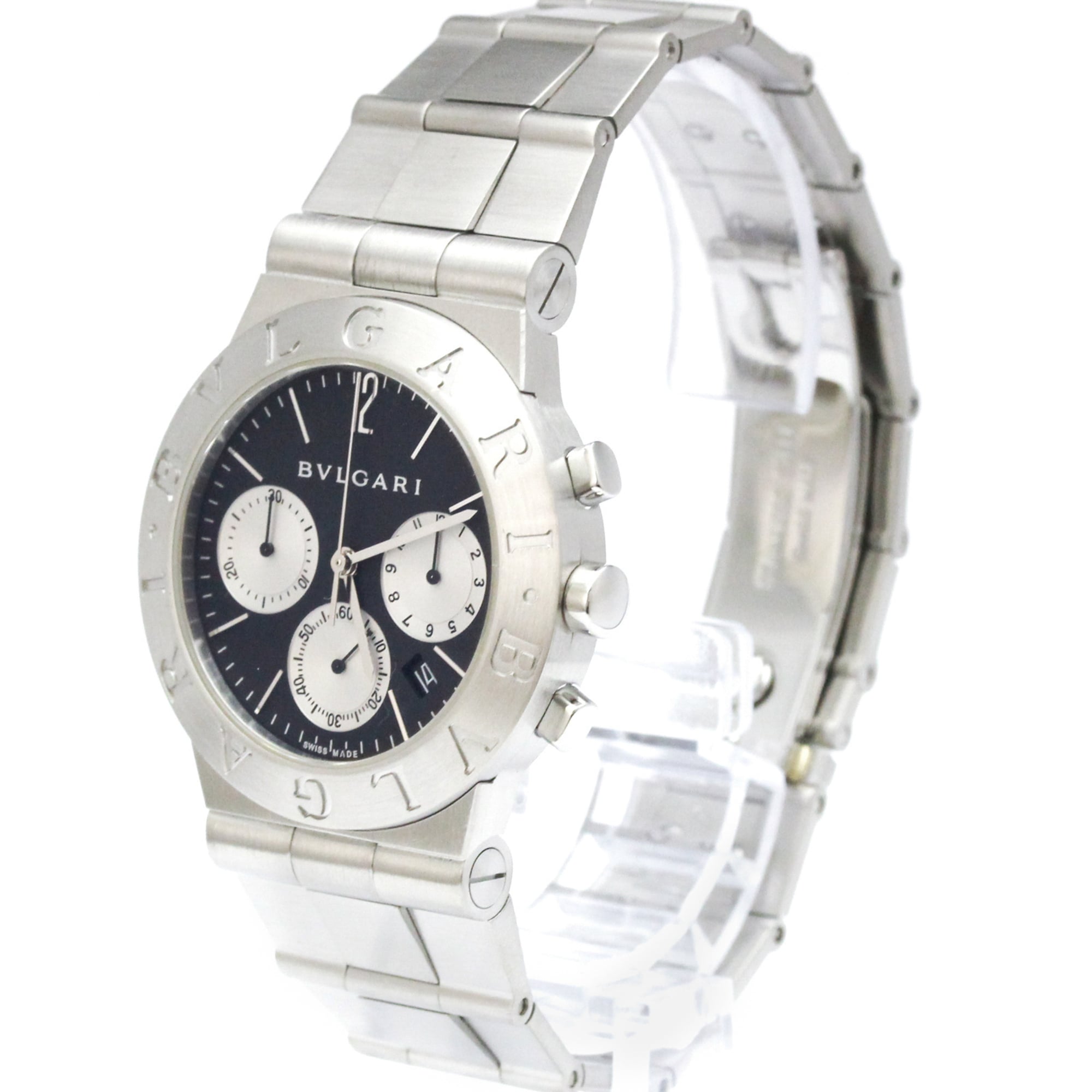 Bvlgari Diagono Chronograph Quartz Stainless Steel Watch (Pre-Owned)