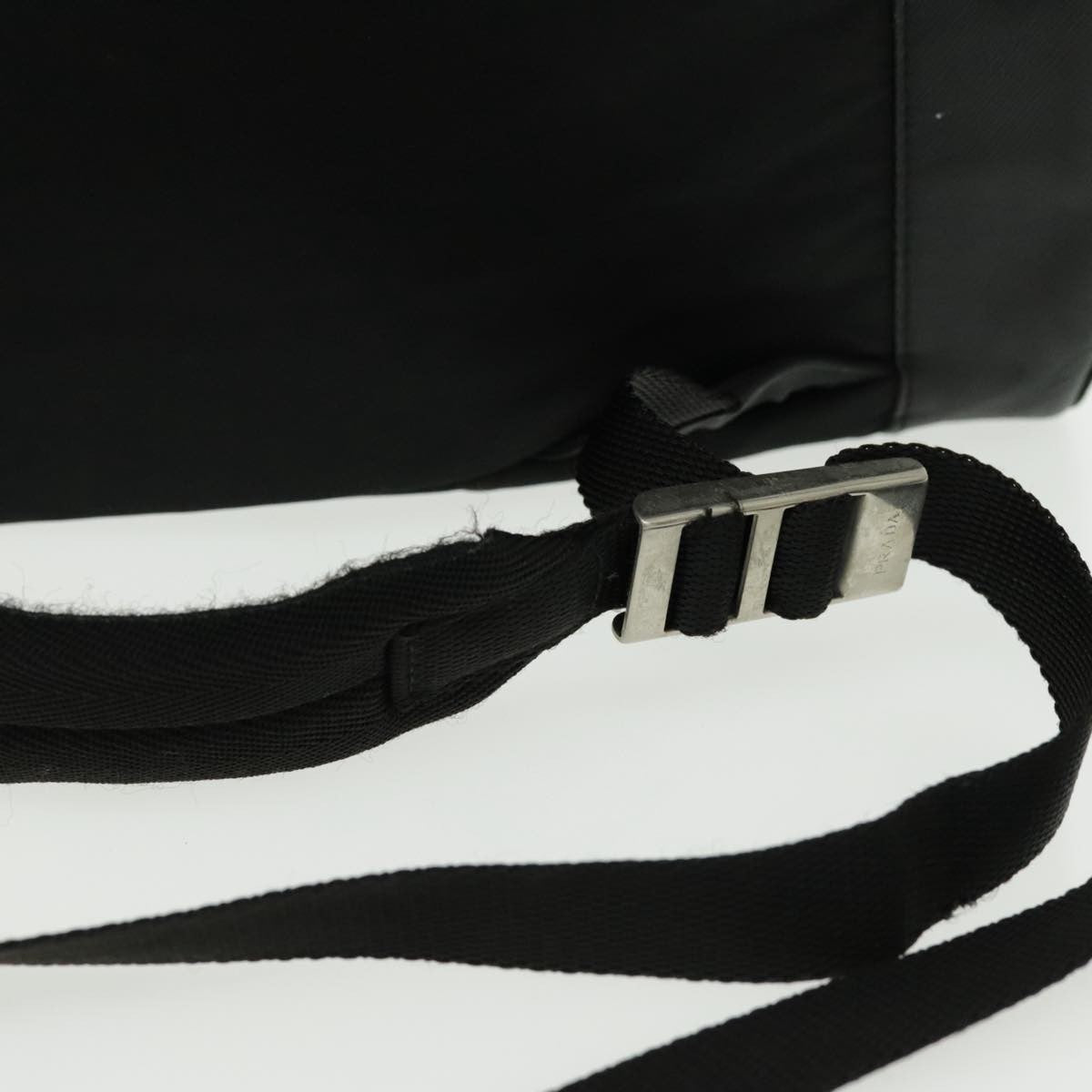 Prada Double Front Pocket Tessuto Black Nylon Backpack Bag (Pre-Owned)