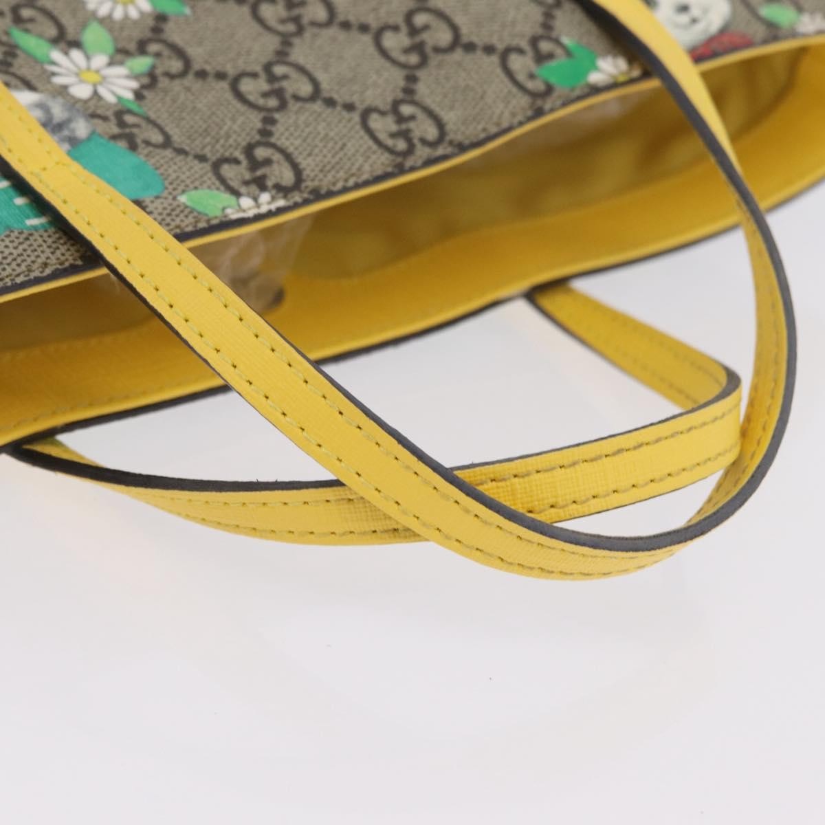 Gucci Children's Printed Gg Coated Canvas Beige Canvas Tote Bag Bag (Pre-Owned)