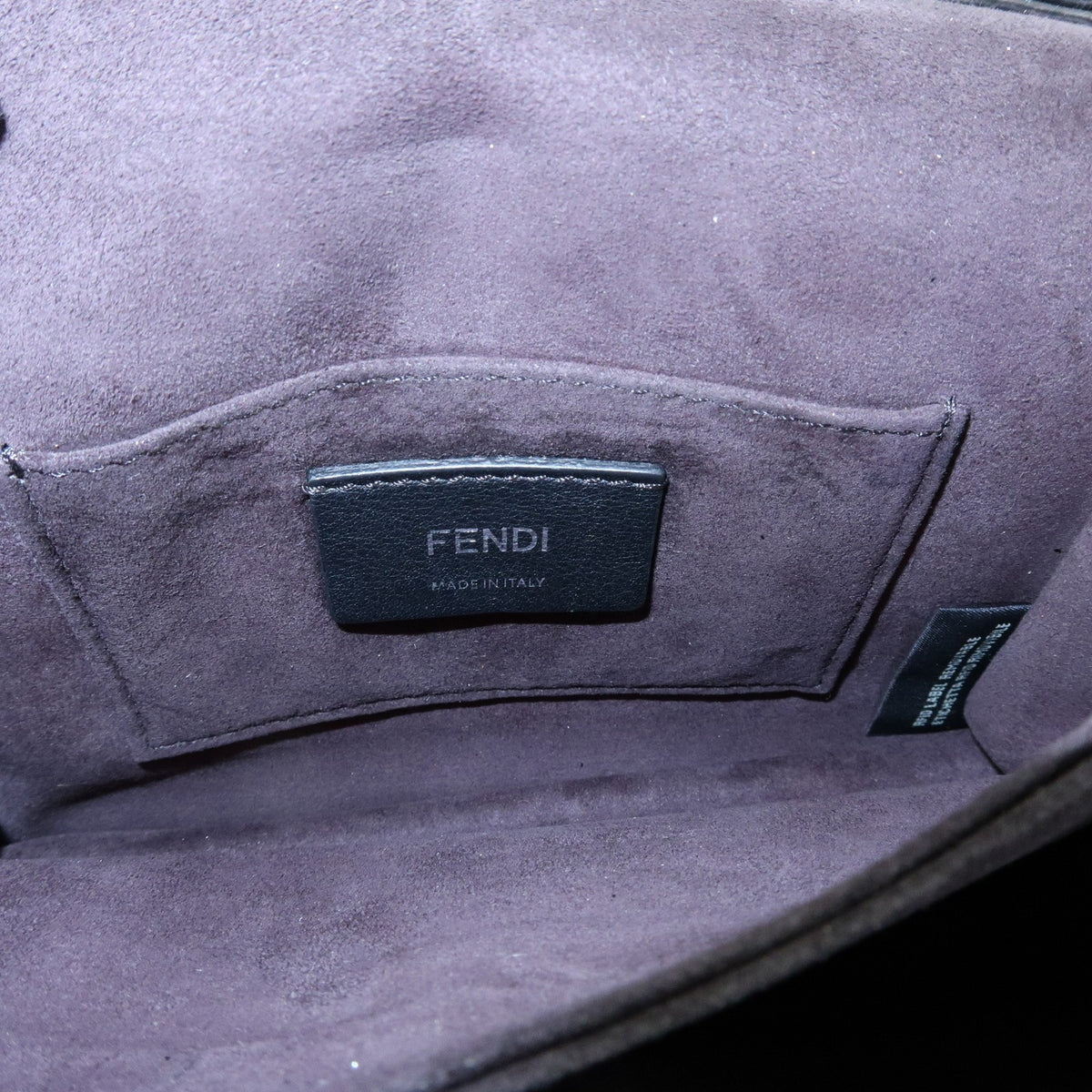 Fendi Kan I Leather Black Leather Shoulder Bag Bag (Pre-Owned)
