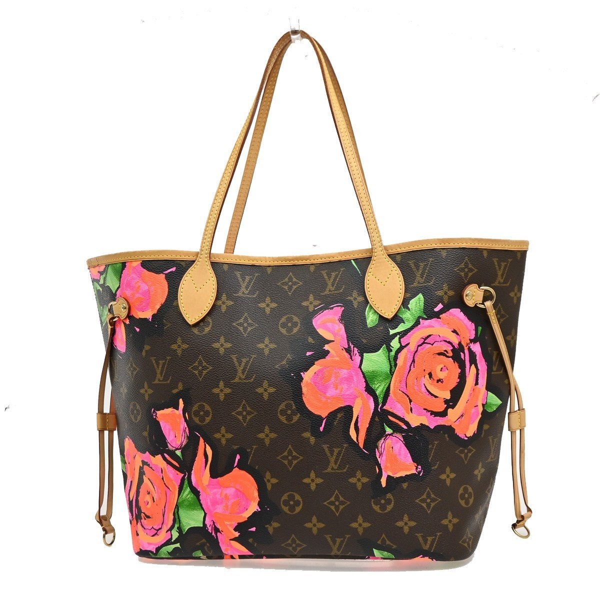 Louis Vuitton Neverfull Limited Edition Monogram Roses Multicolour Canvas Tote Bag Bag (Pre-Owned)