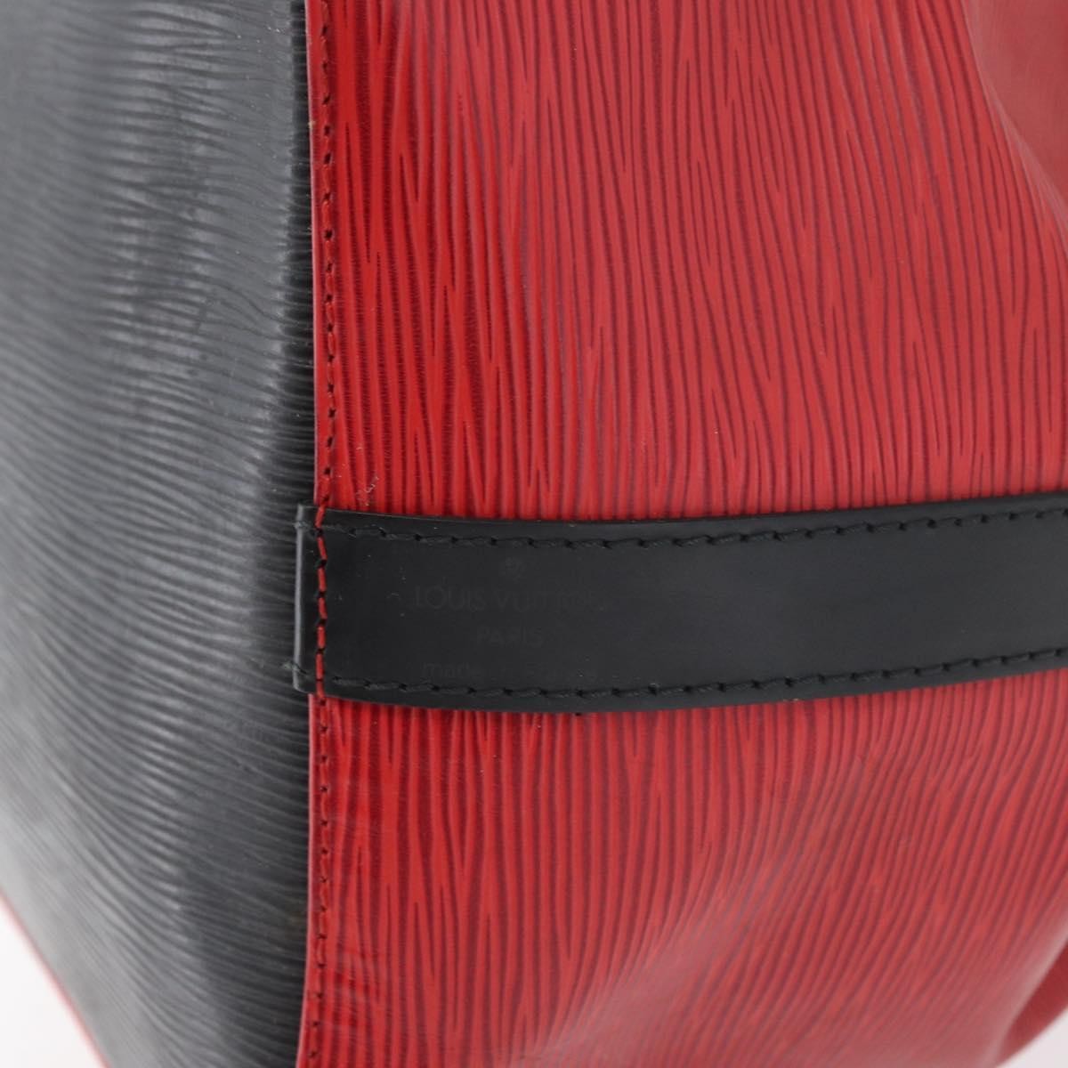 Louis Vuitton Bicolor Petit Noe Epi Leather Red Leather Handbag (Pre-Owned)