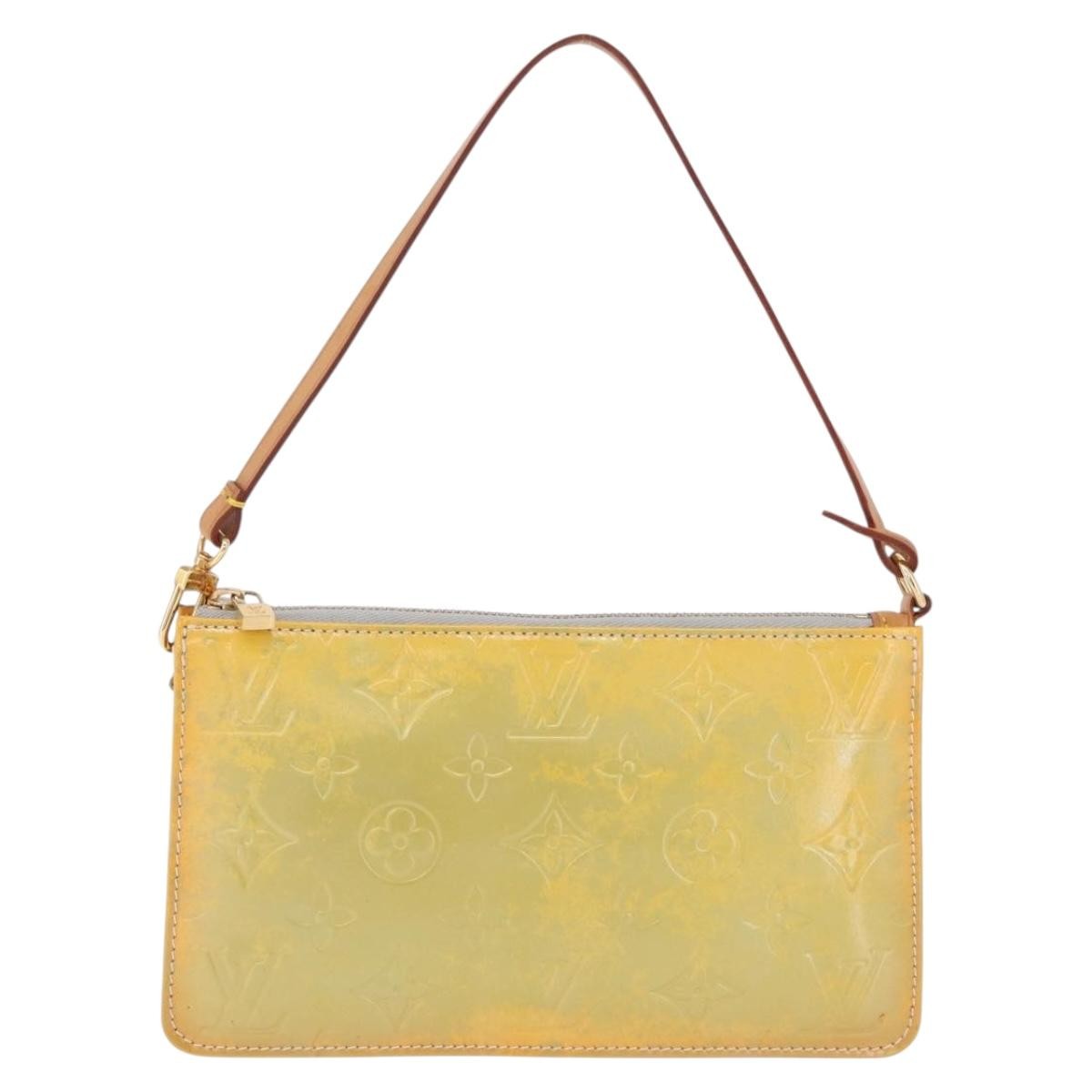 Louis Vuitton Lexington Pochette Monogram Vernis Yellow Patent_Leather Clutche & Pouche Bag (Pre-Owned)