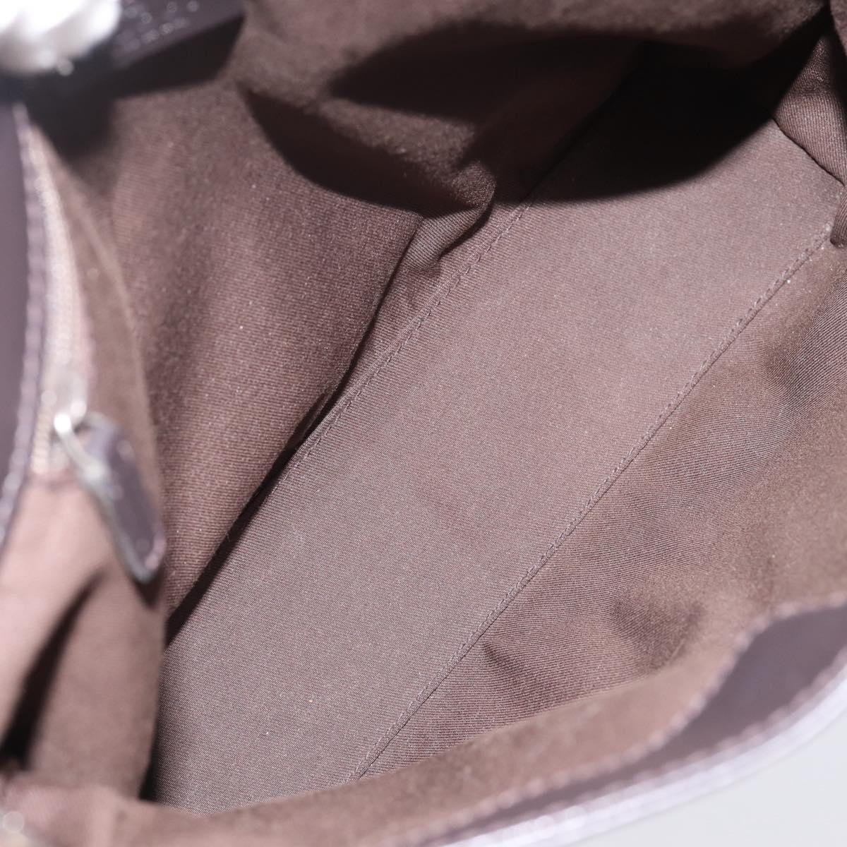 Gucci Vintage Clasp Handle Hobo (Outlet) Gg Canvas Brown Canvas Shoulder Bag Bag (Pre-Owned)