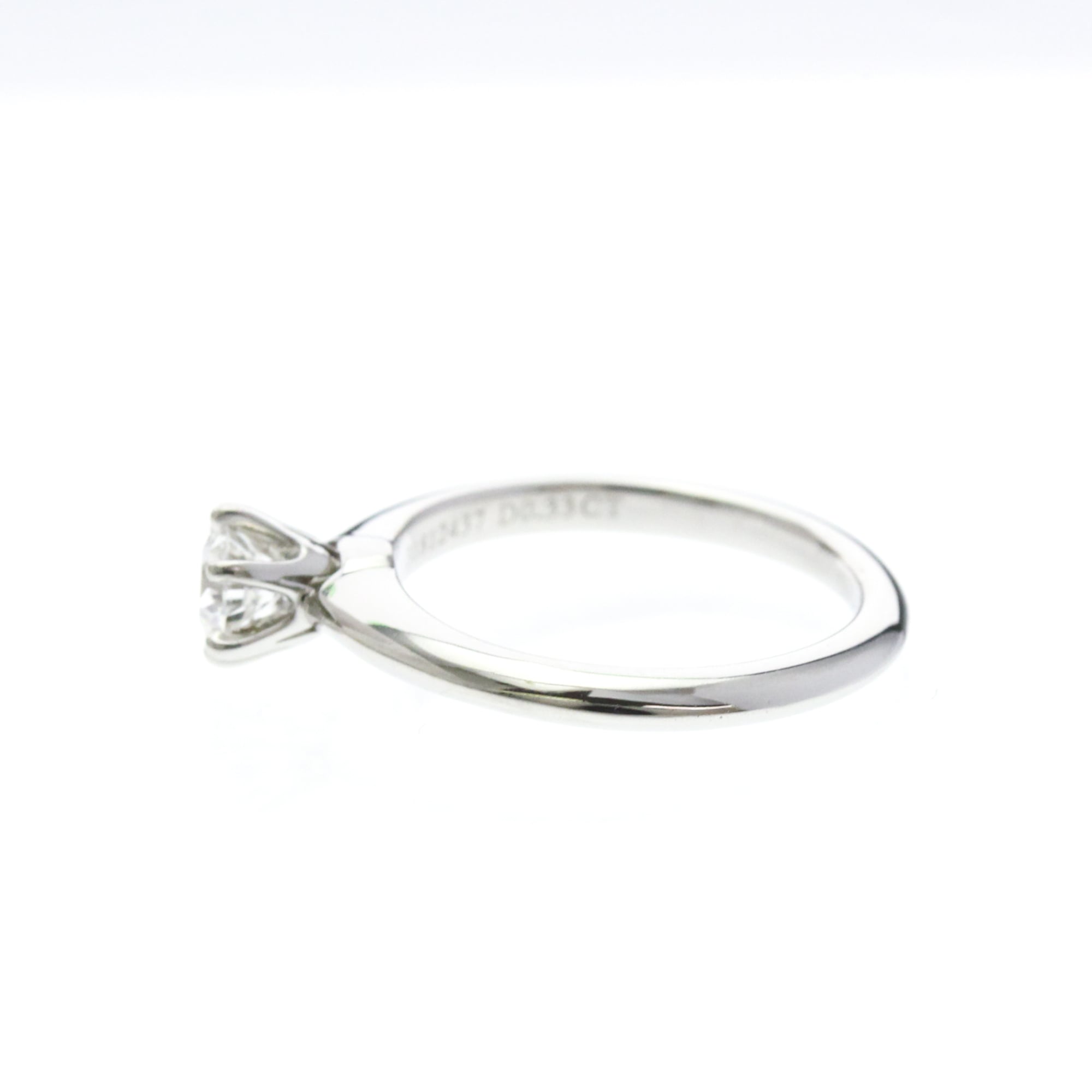 Tiffany & Co. Tiffany Setting Solitaire Platinum With Rbc Diamond Silver Platinum Ring Jewelry (Pre-Owned)