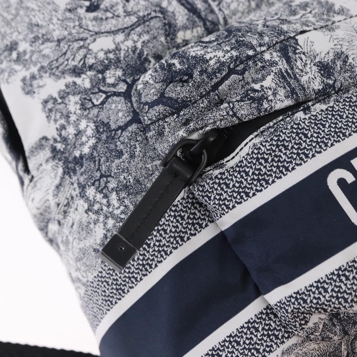 Christian Dior Toile De Jouy Travel Technical Fabric Navy Nylon Backpack Bag (Pre-Owned)