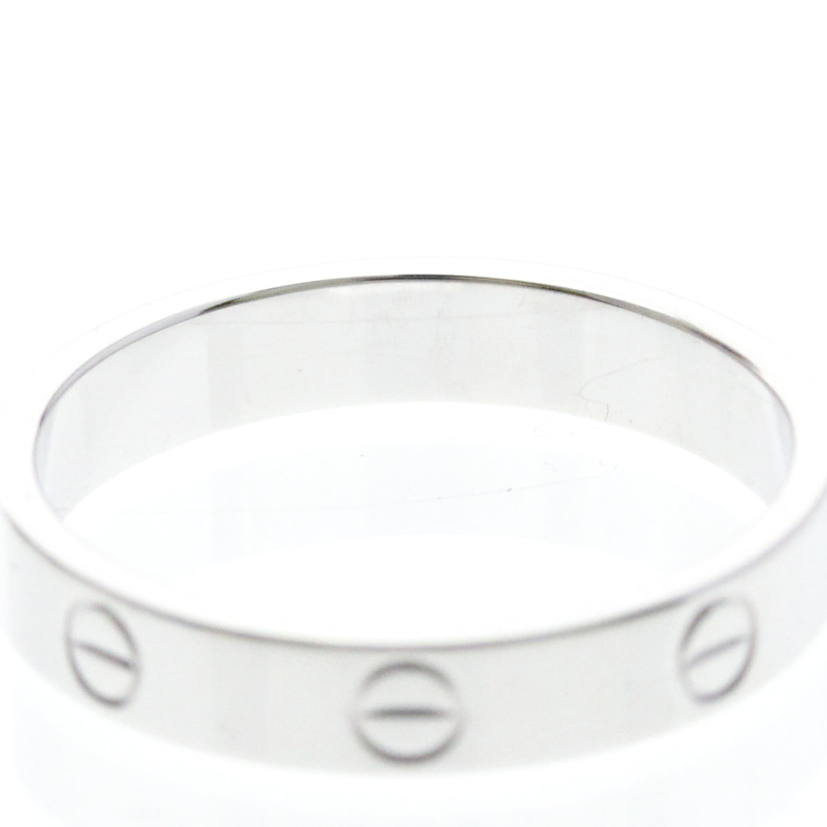 Cartier Love Wedding Band 18K White Gold Silver White_Gold Ring Jewelry (Pre-Owned)