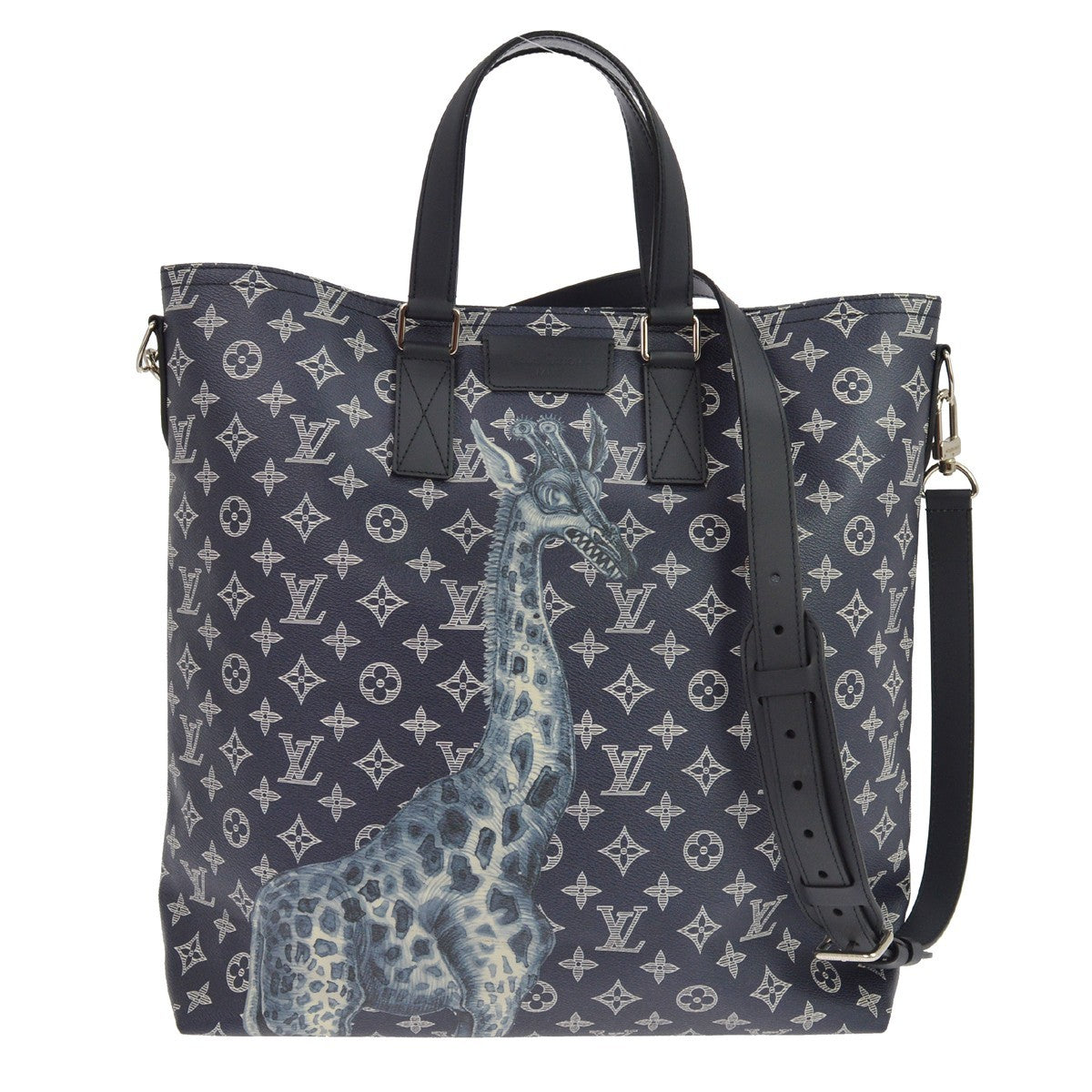 Louis Vuitton Tote Limited Edition Chapman Savane Monogram Canvas Navy Canvas Tote Bag Bag (Pre-Owned)
