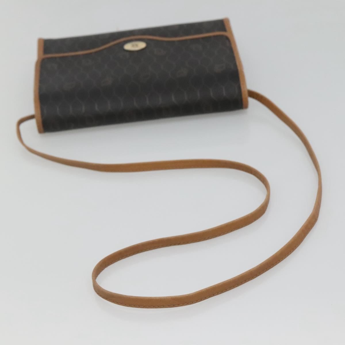 Christian Dior Vintage Honeycomb Flap Coated Canvas Black Canvas Shoulder Bag Bag (Pre-Owned)
