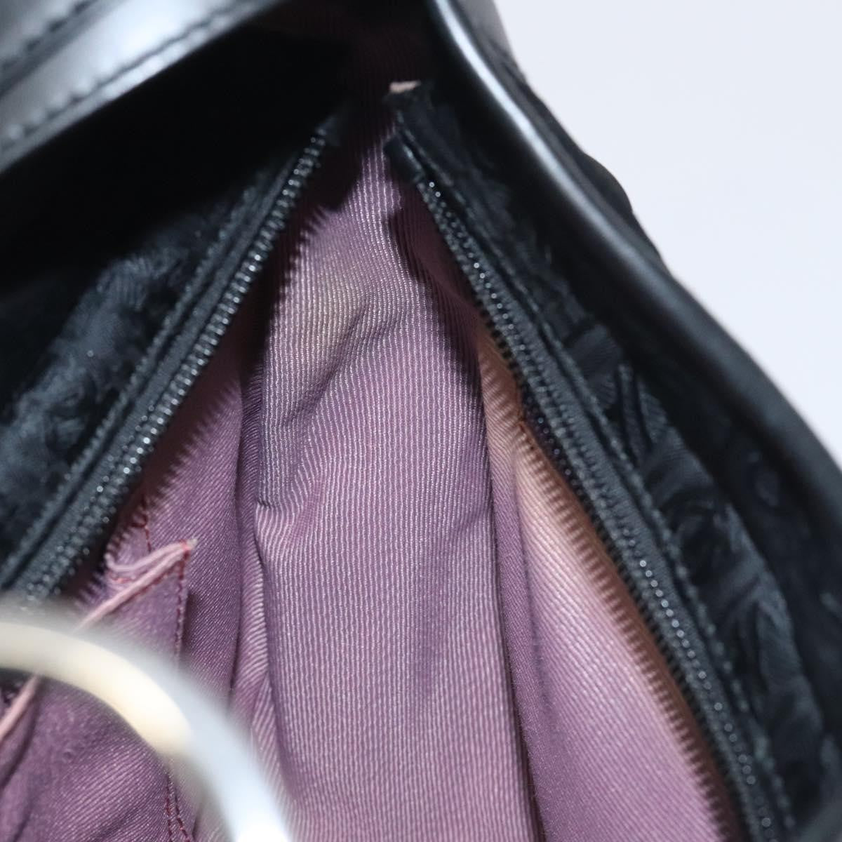 Salvatore Ferragamo Shoulder Canvas Black Canvas Shoulder Bag Bag (Pre-Owned)