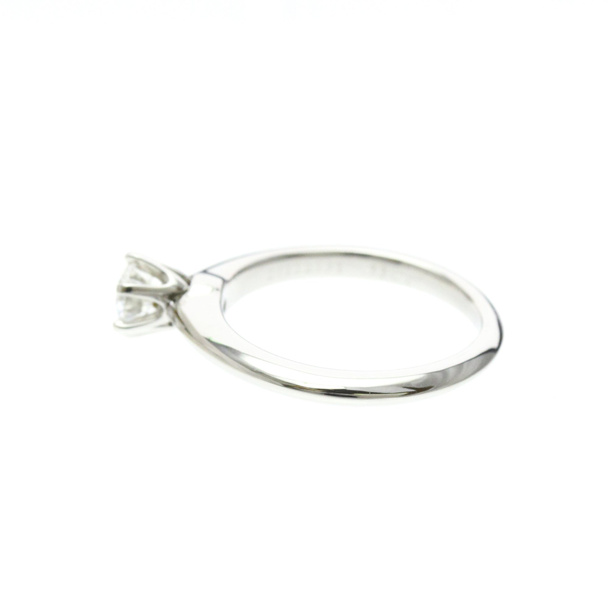 Tiffany & Co. Tiffany Setting Solitaire Platinum With Diamond Silver Platinum Ring Jewelry (Pre-Owned)