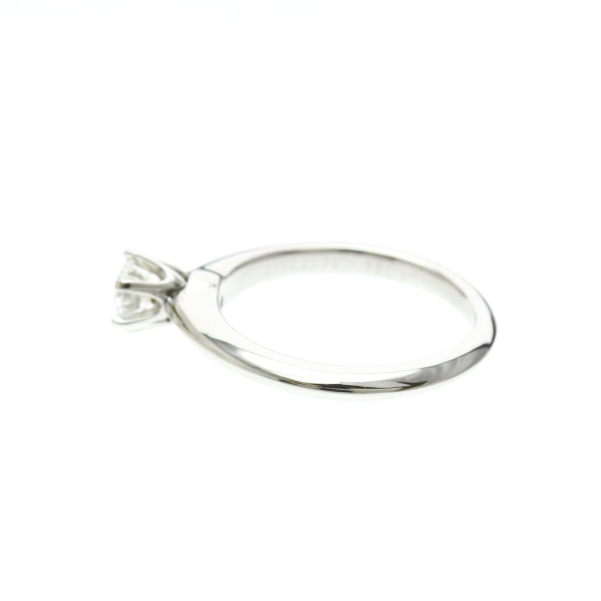Tiffany & Co. Tiffany Setting Solitaire Platinum With Diamond Silver Platinum Ring Jewelry (Pre-Owned)