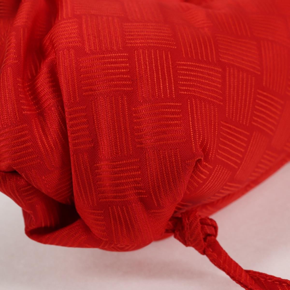 Bottega Veneta Point Chunky Knit Fabric Red Nylon Shoulder Bag Bag (Pre-Owned)