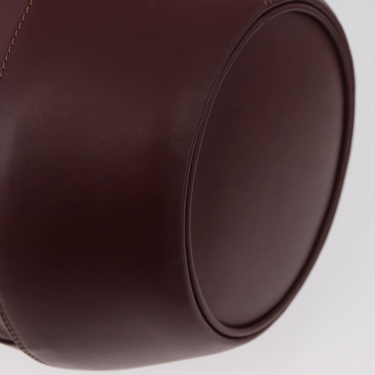 Cartier Must De Cartier Leather Burgundy Leather Shoulder Bag Bag (Pre-Owned)