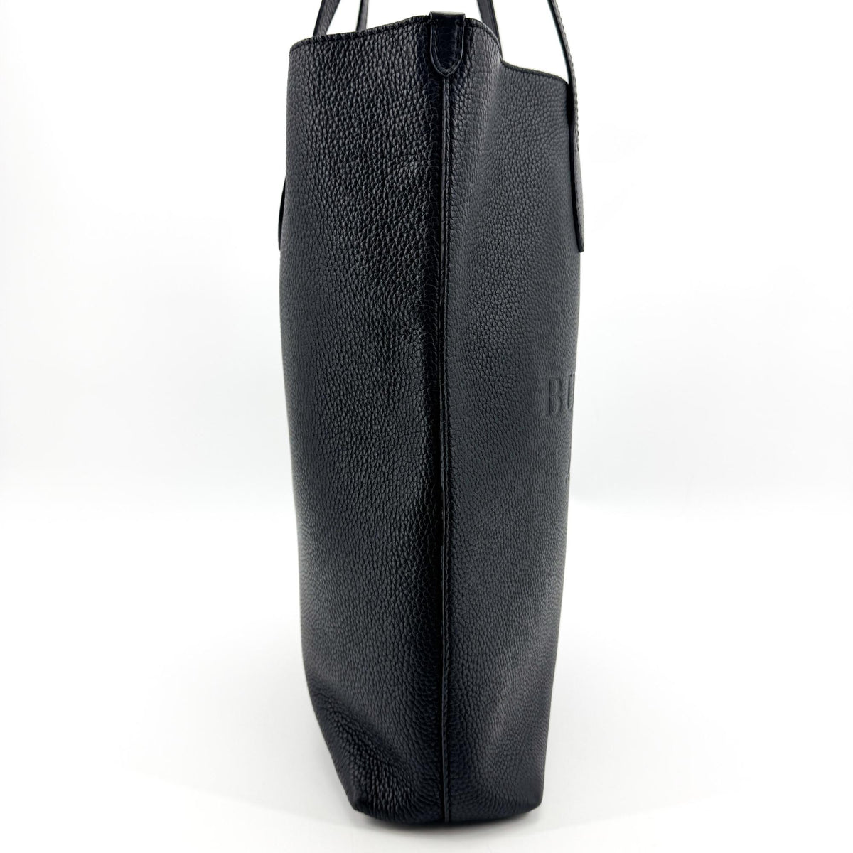 Burberry Remington Embossed Leather Black Leather Tote Bag Bag (Pre-Owned)