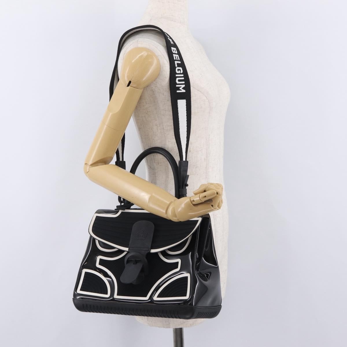 Delvaux Champion Brillant Top Handle Pvc And Rubber Black Plastic Handbag (Pre-Owned)