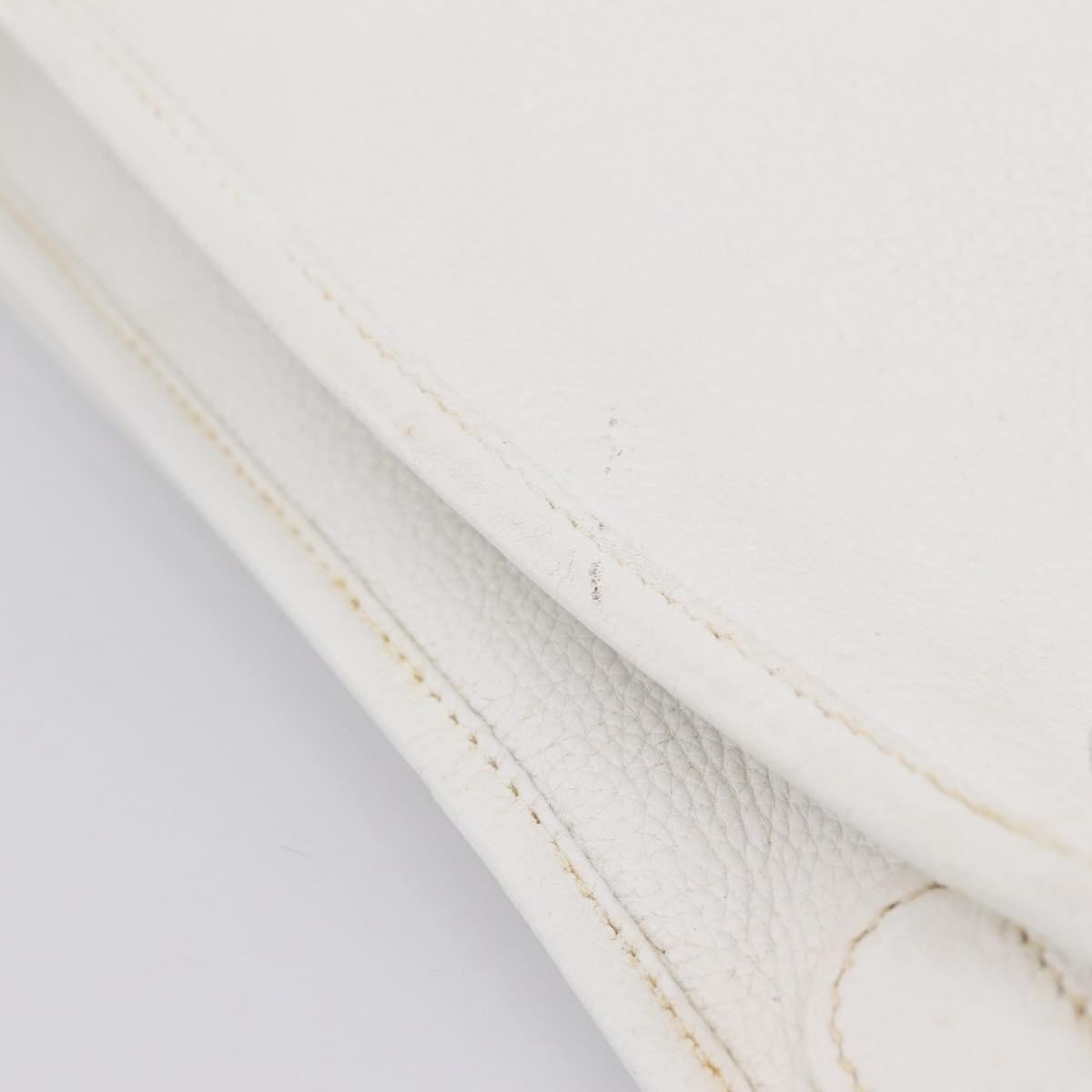 Hermes Evelyne Bag Gen I Togo White Leather Handbag (Pre-Owned)