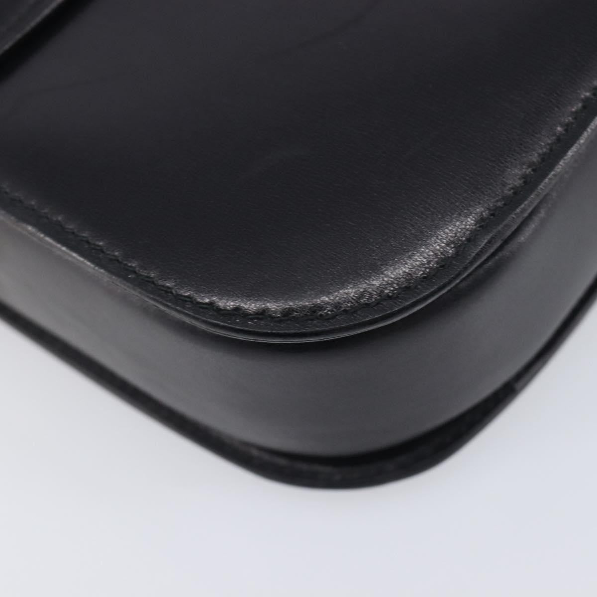 Celine Horse Carriage Leather Black Leather Shoulder Bag Bag (Pre-Owned)