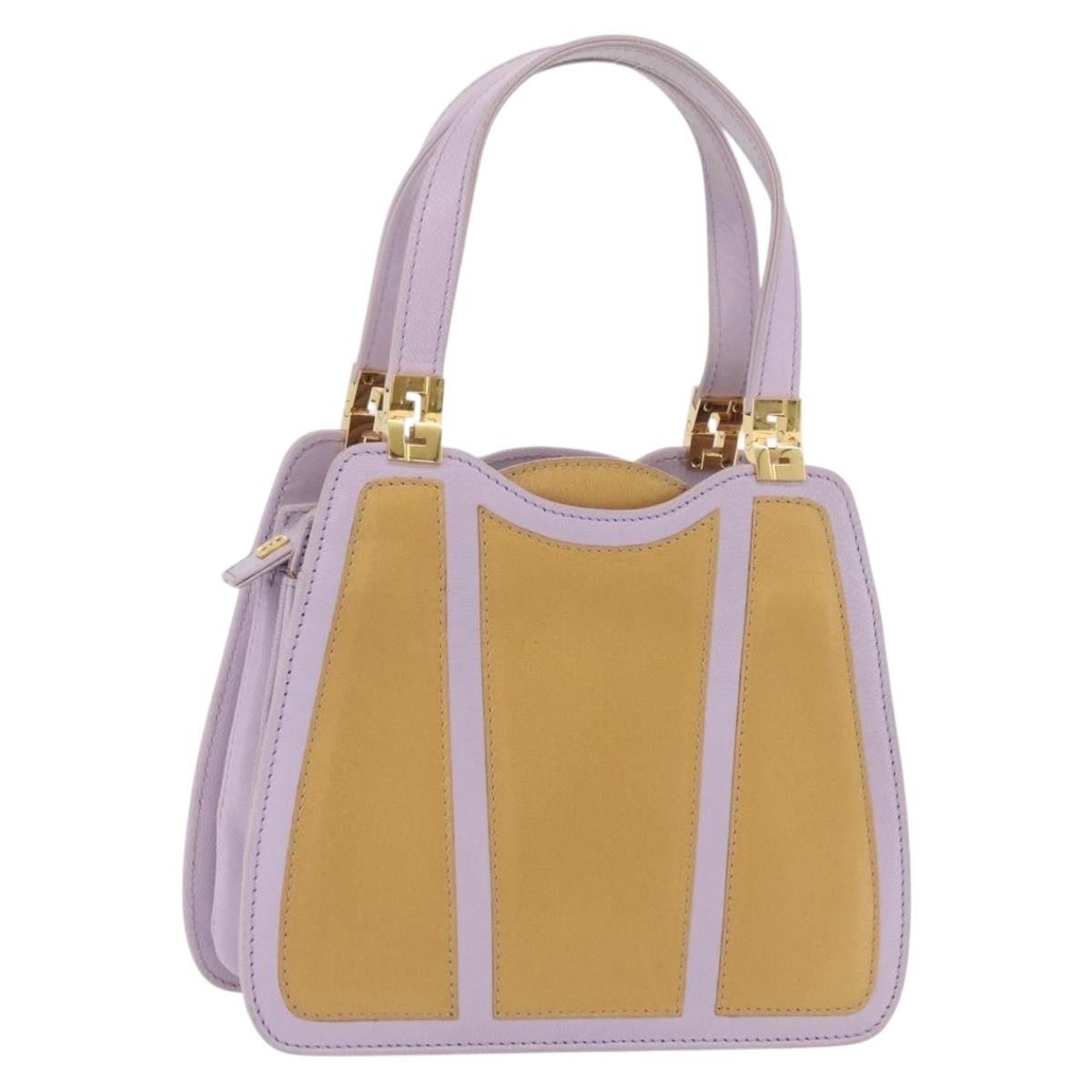 Fendi Handbag Cuir Purple Leather Handbag (Pre-Owned)