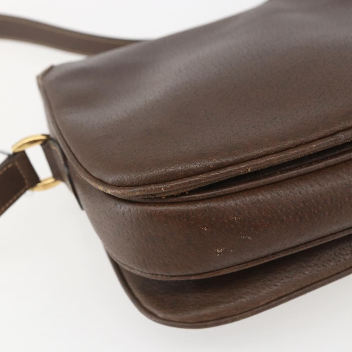 Gucci Vintage Leather Brown Leather Shoulder Bag Bag (Pre-Owned)
