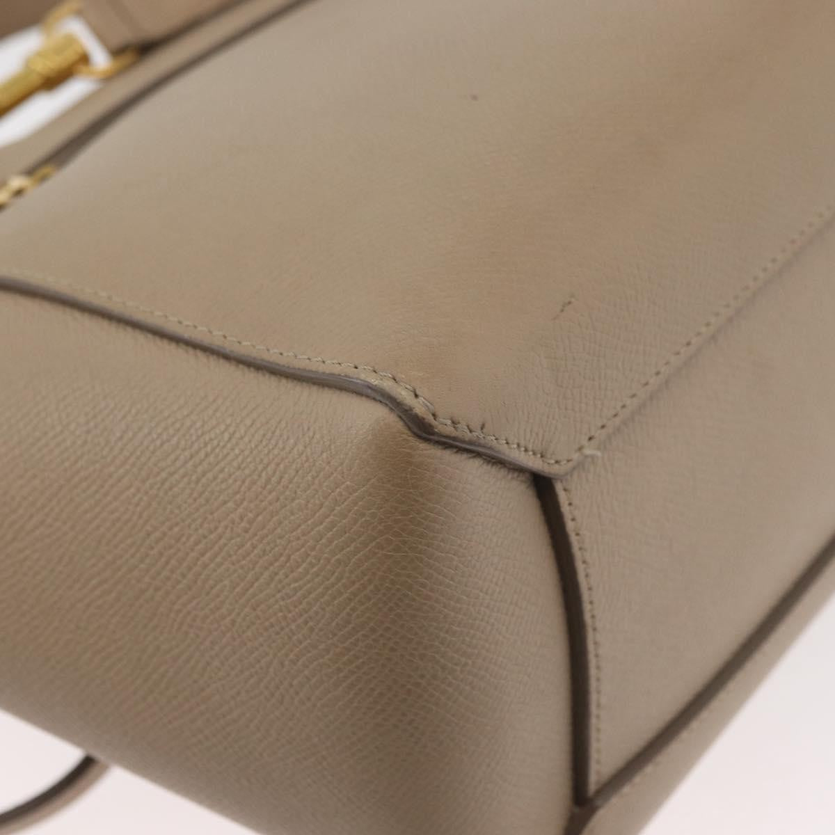 Celine Belt Calfskin Beige Leather Handbag (Pre-Owned)
