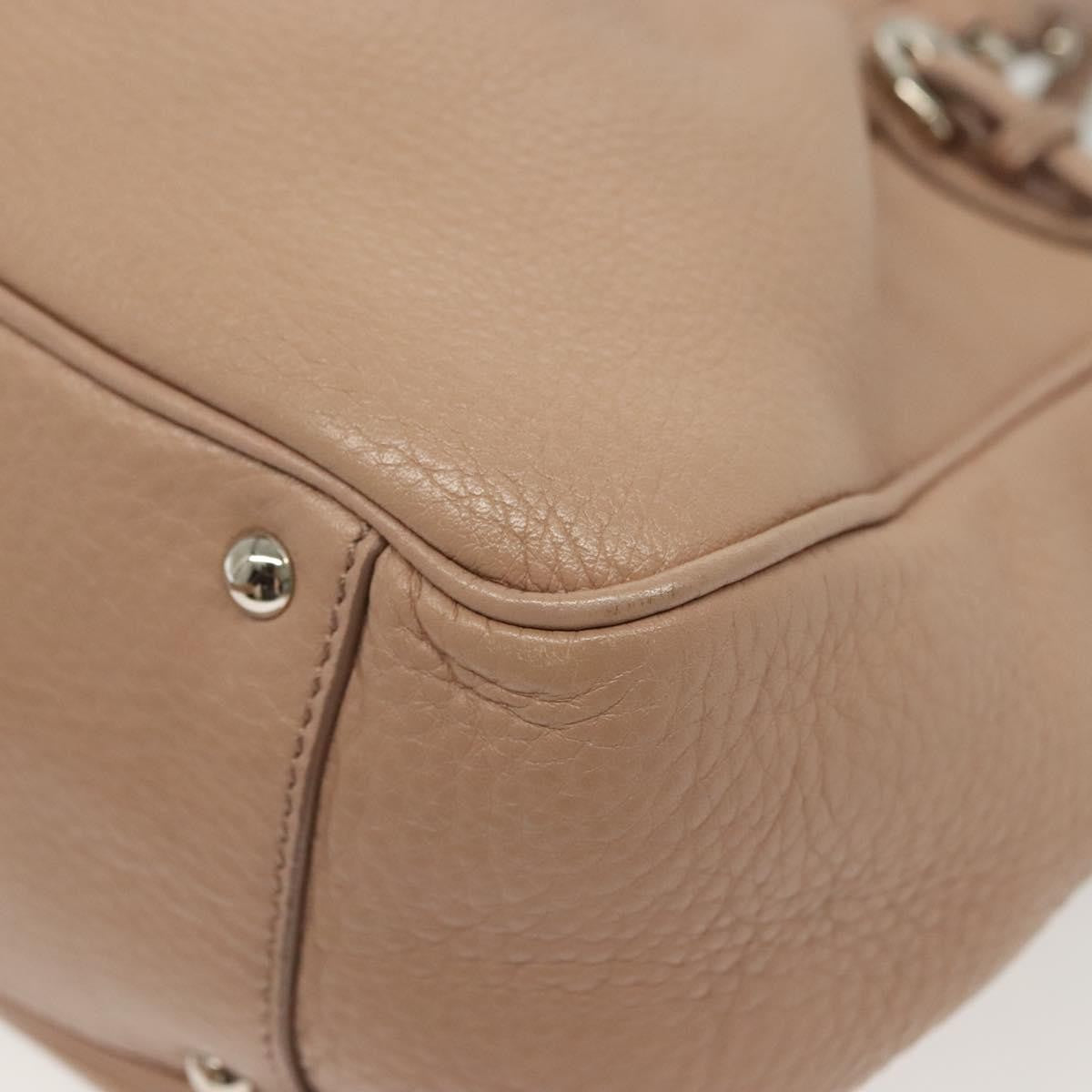 Salvatore Ferragamo Gancini Leather Pink Leather Handbag (Pre-Owned)
