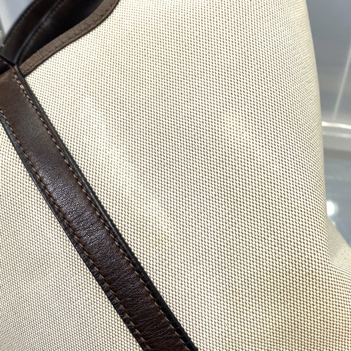 Hermes Picotin Toile And Leather Beige Canvas Bag (Pre-Owned)